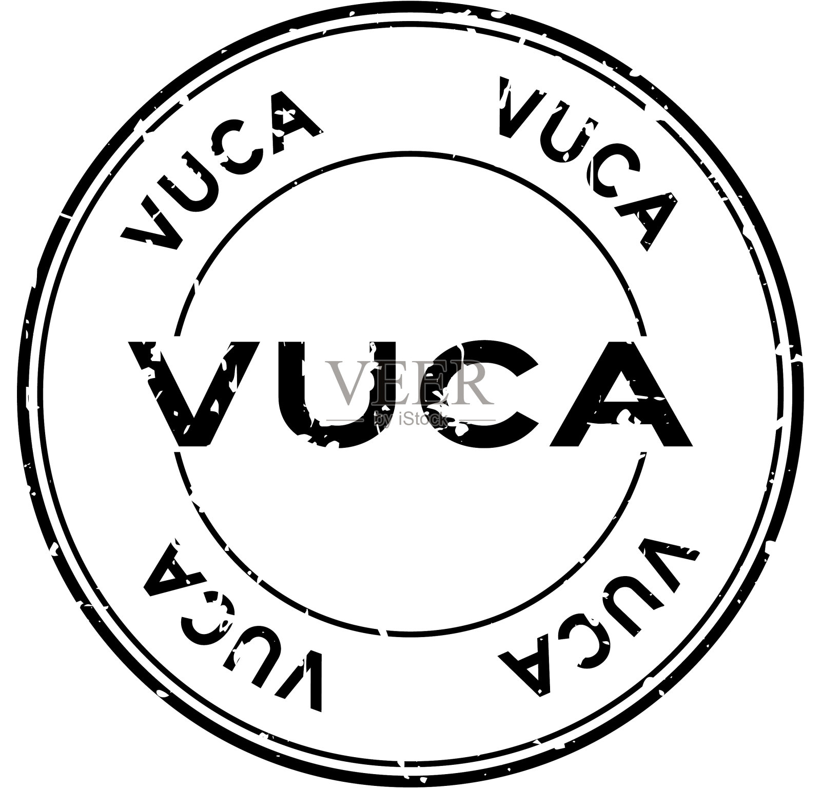 Grunge黑色vuca缩写波动性设计元素图片