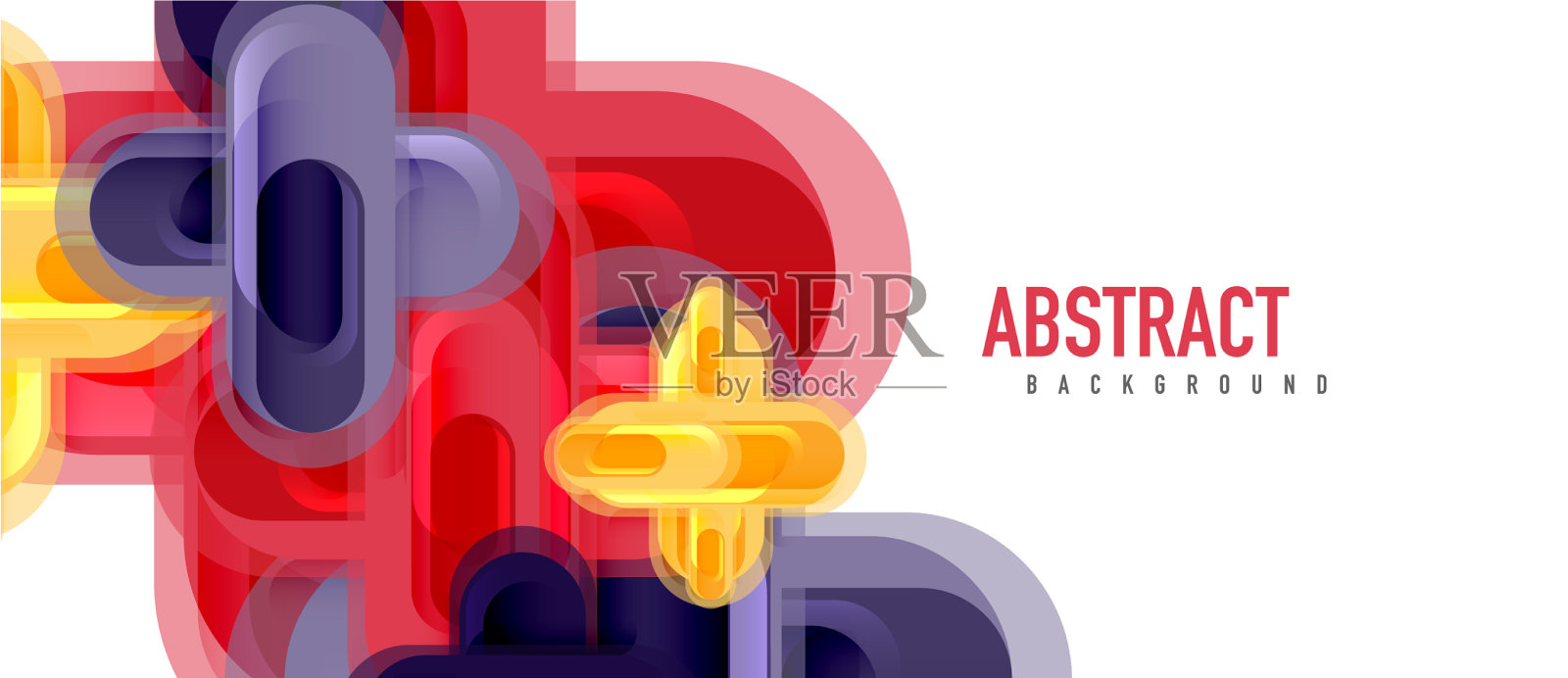 现代玻璃十字形抽象插画图片素材