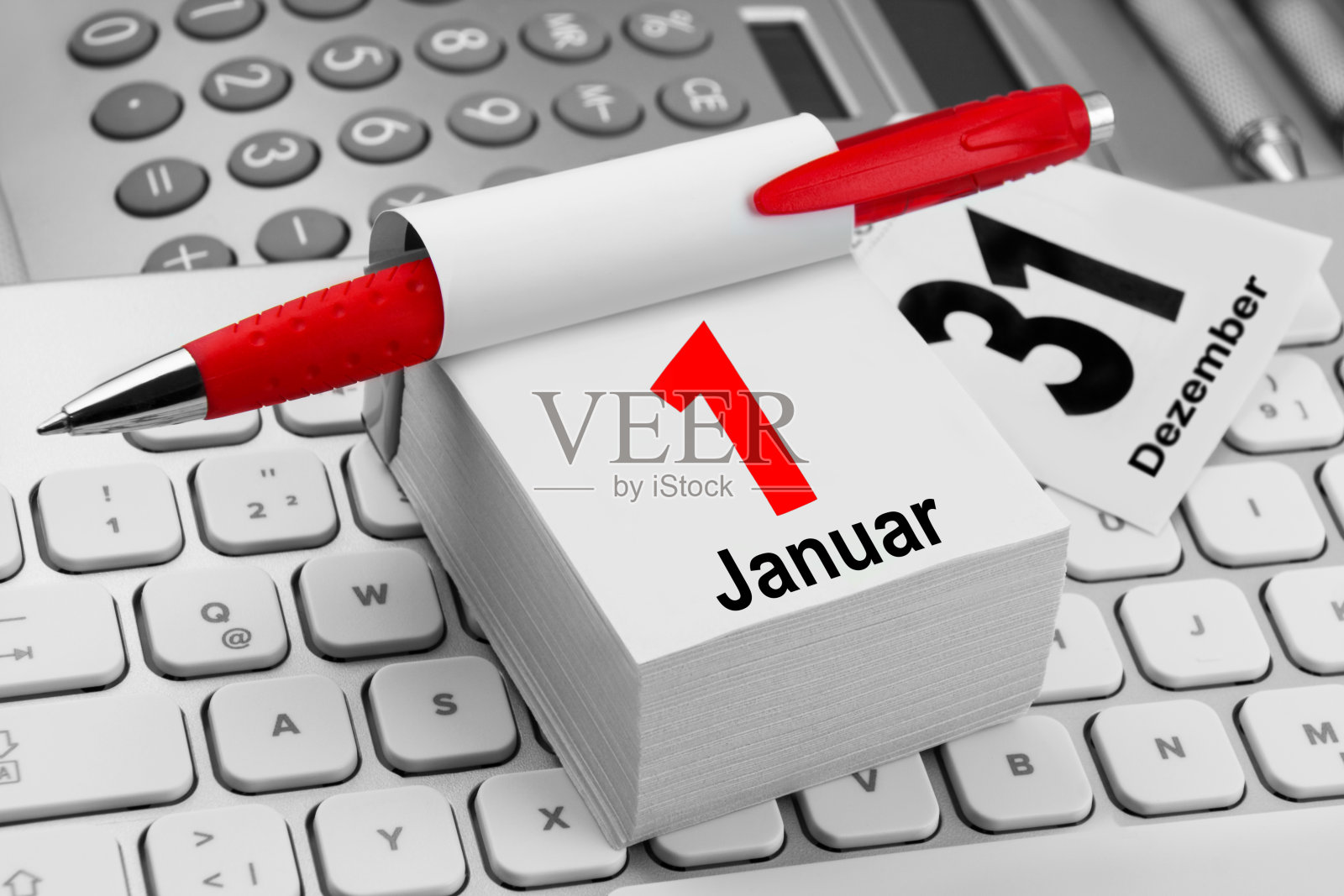 德国日历1月1日和12月31日照片摄影图片