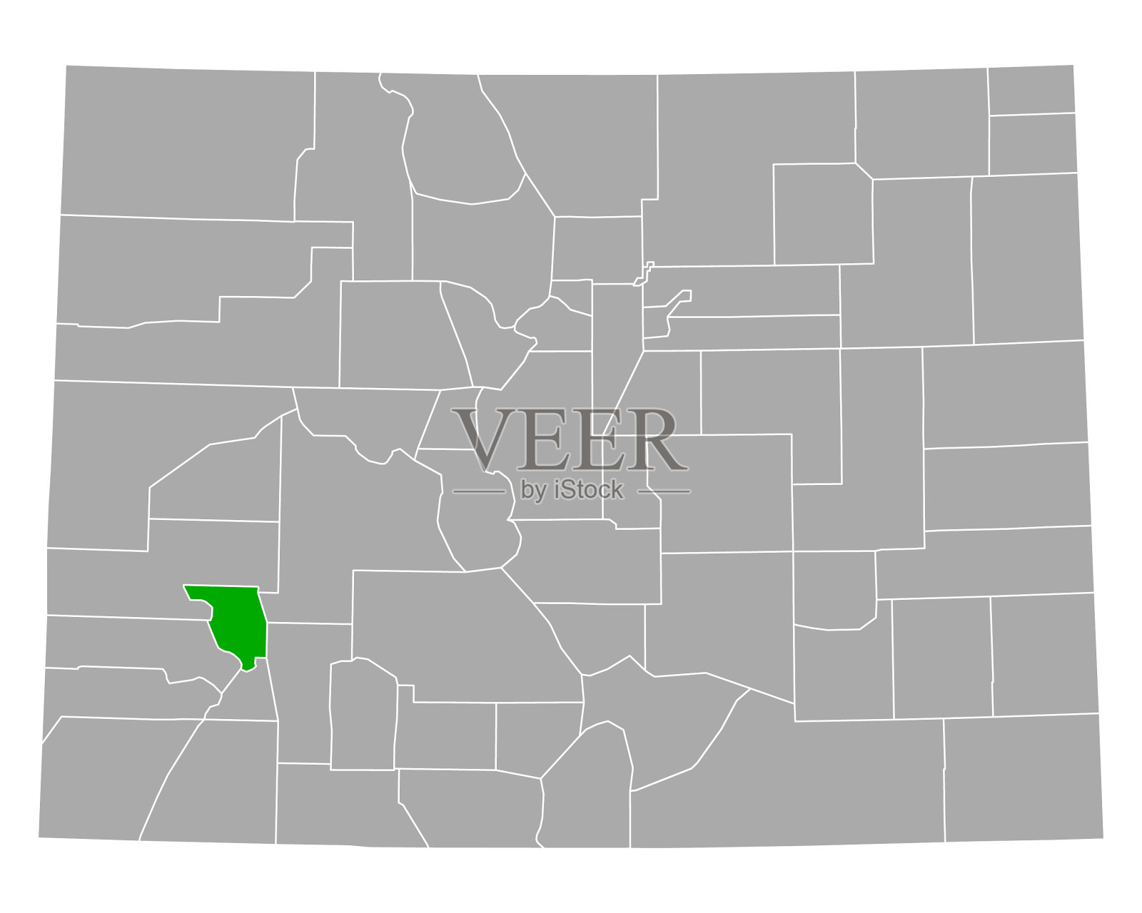 绘制科罗拉多州的地图插画图片素材