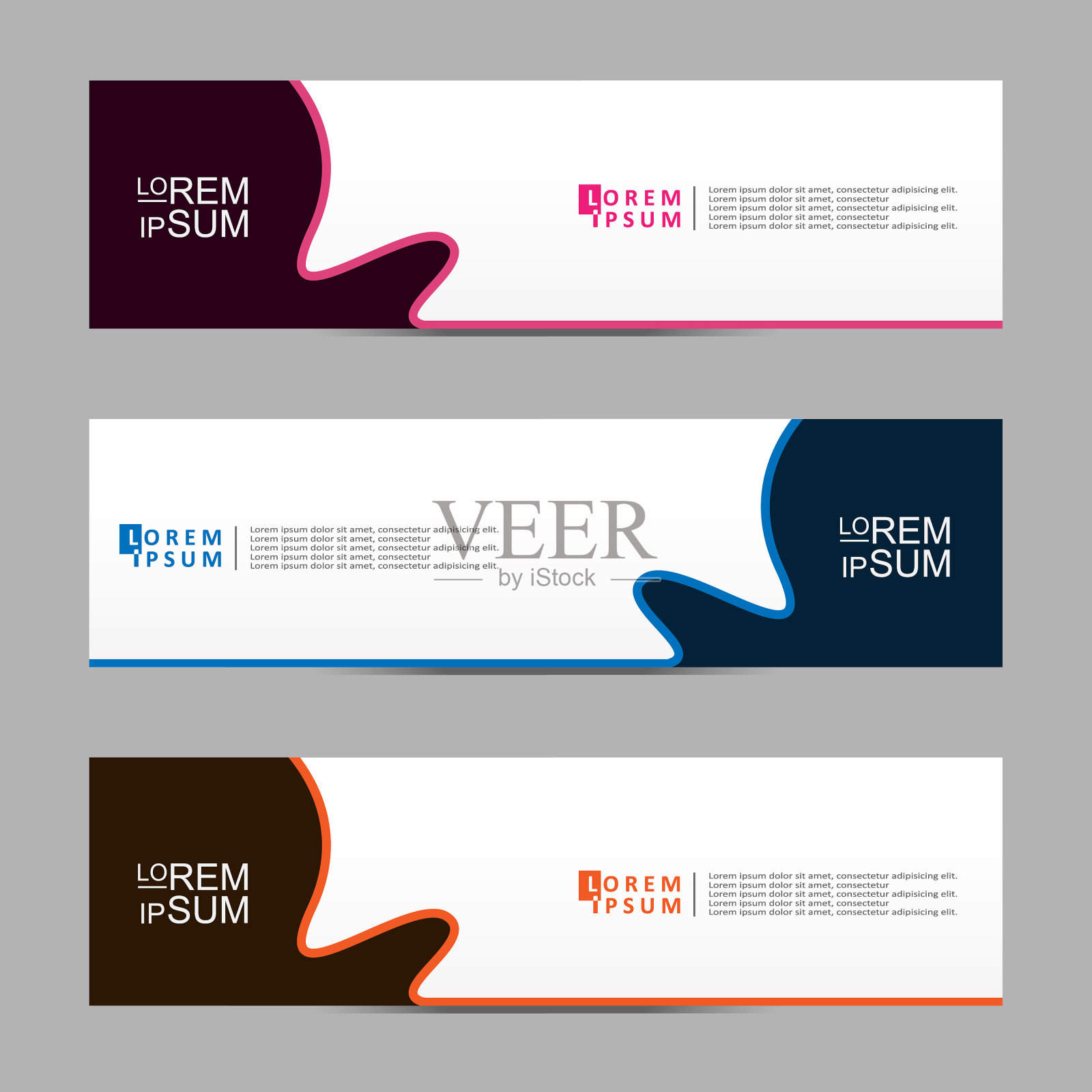 摘要设计横幅网页模板横幅插画图片素材