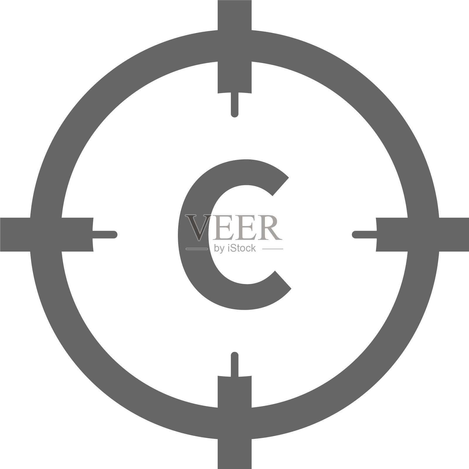 现代的圆拍极简的标志字母设计元素图片