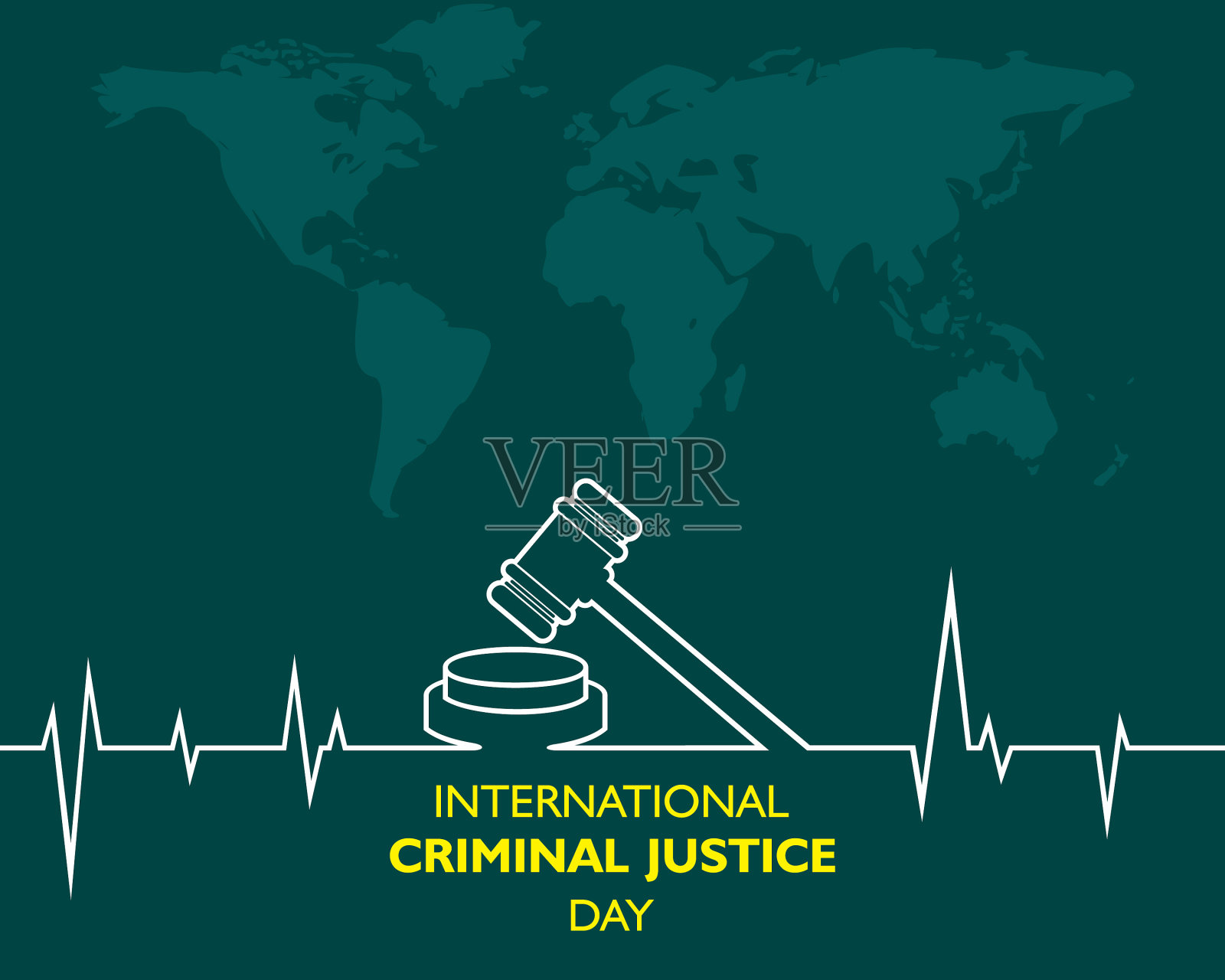 纪念国际刑事司法日插画图片素材