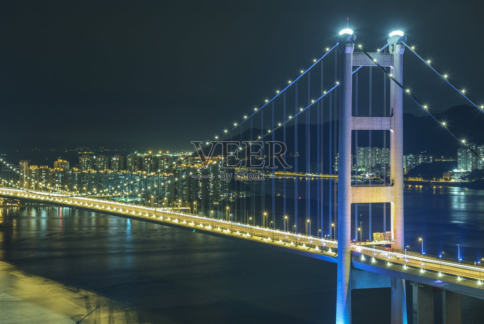 香港一座悬索桥照片摄影图片