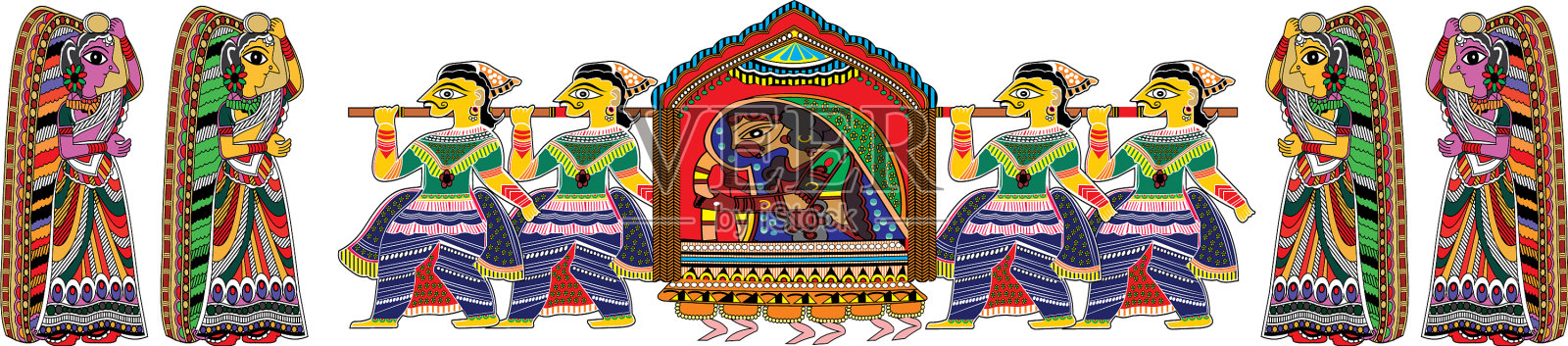 西钢带插画图片素材