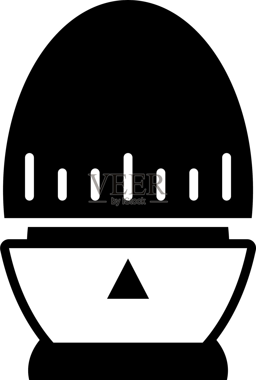 蛋计时器图标剪影风格图标素材