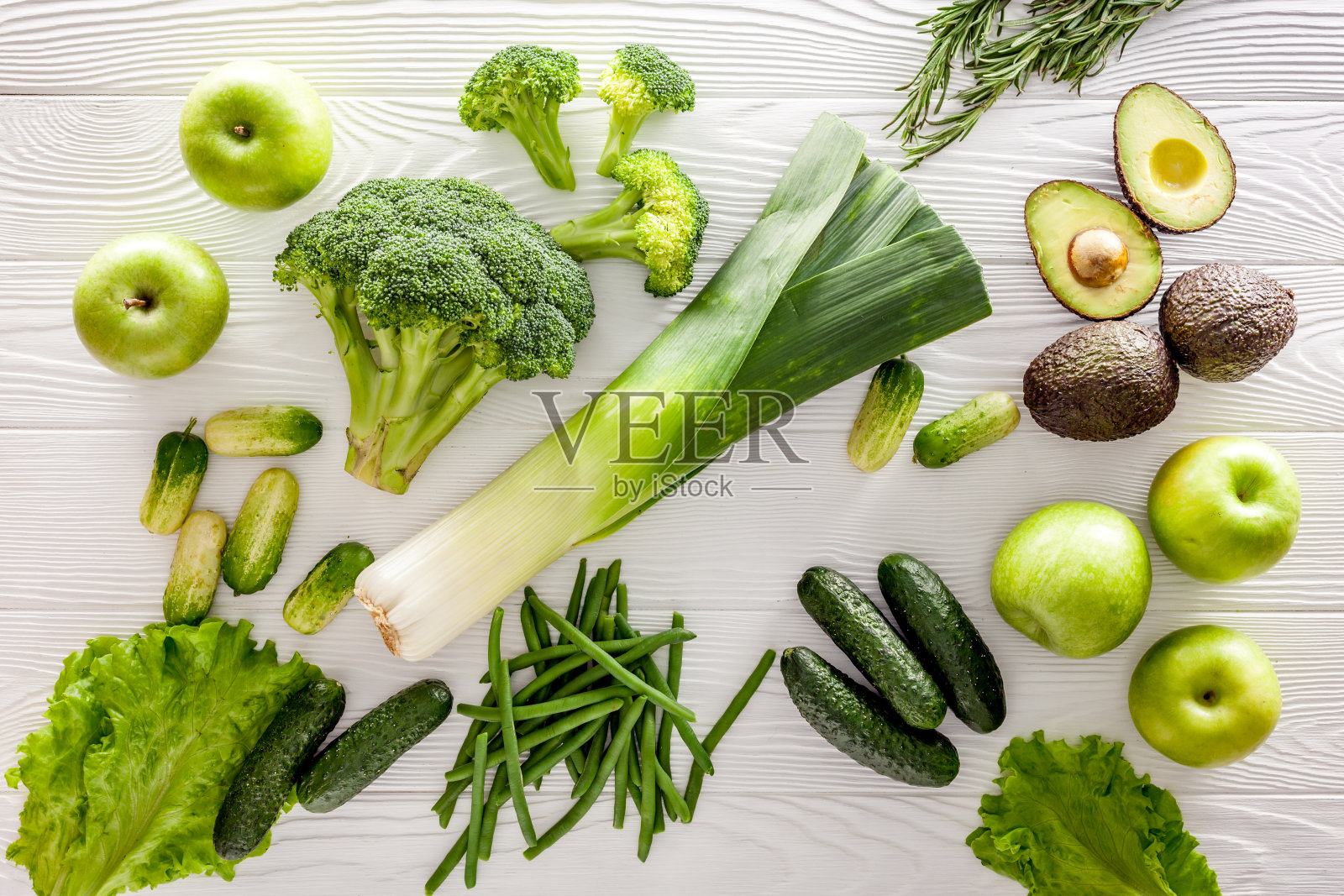 绿色蔬菜的背景。照片摄影图片