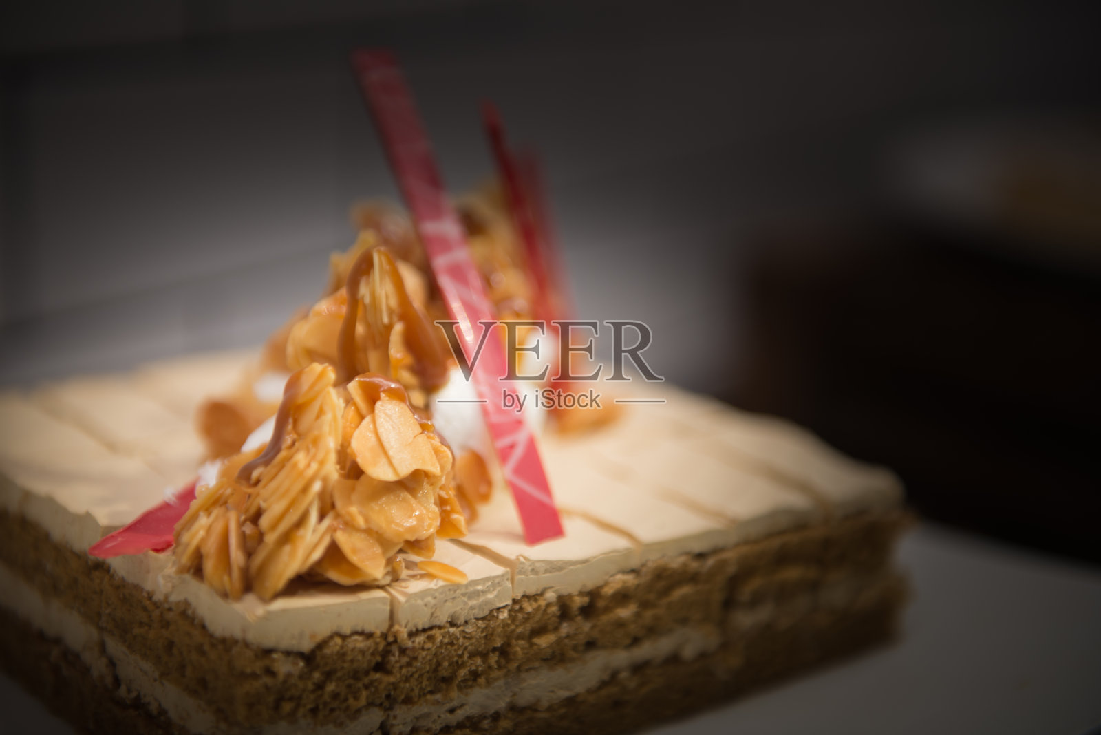 咖啡奶油蛋糕照片摄影图片