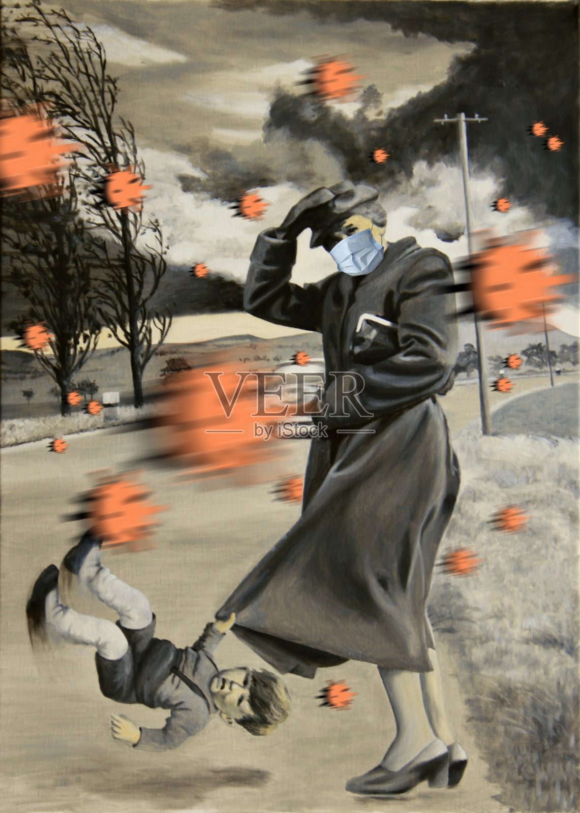 哦!在Corona Storm中节节败退插画图片素材