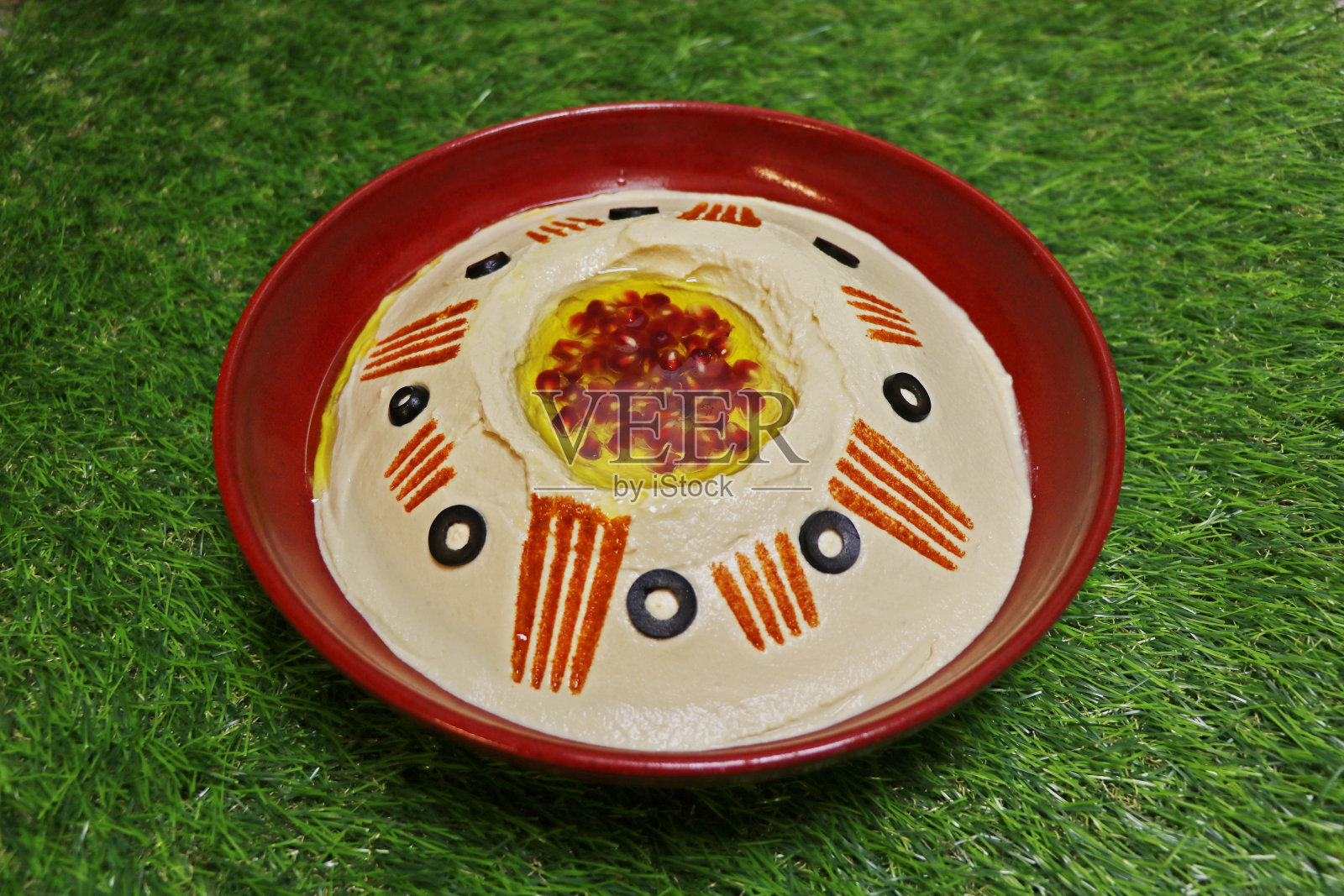 阿拉伯冷盘特色鹰嘴豆泥照片摄影图片