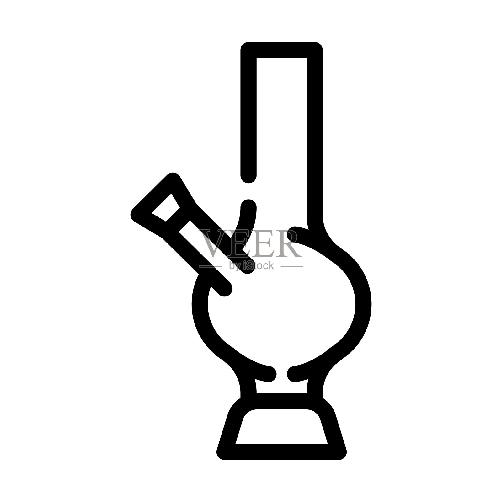 气泡器为烟麻醉品线图标矢量插图插画图片素材