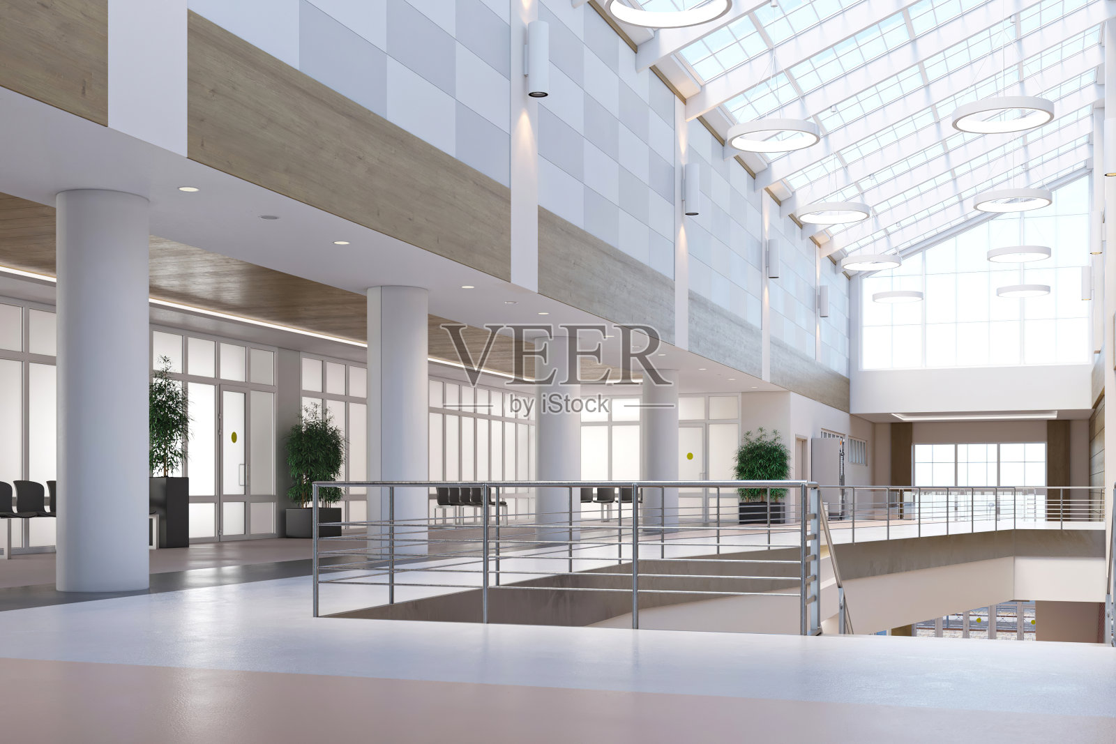 学校大厅内部3d插图照片摄影图片