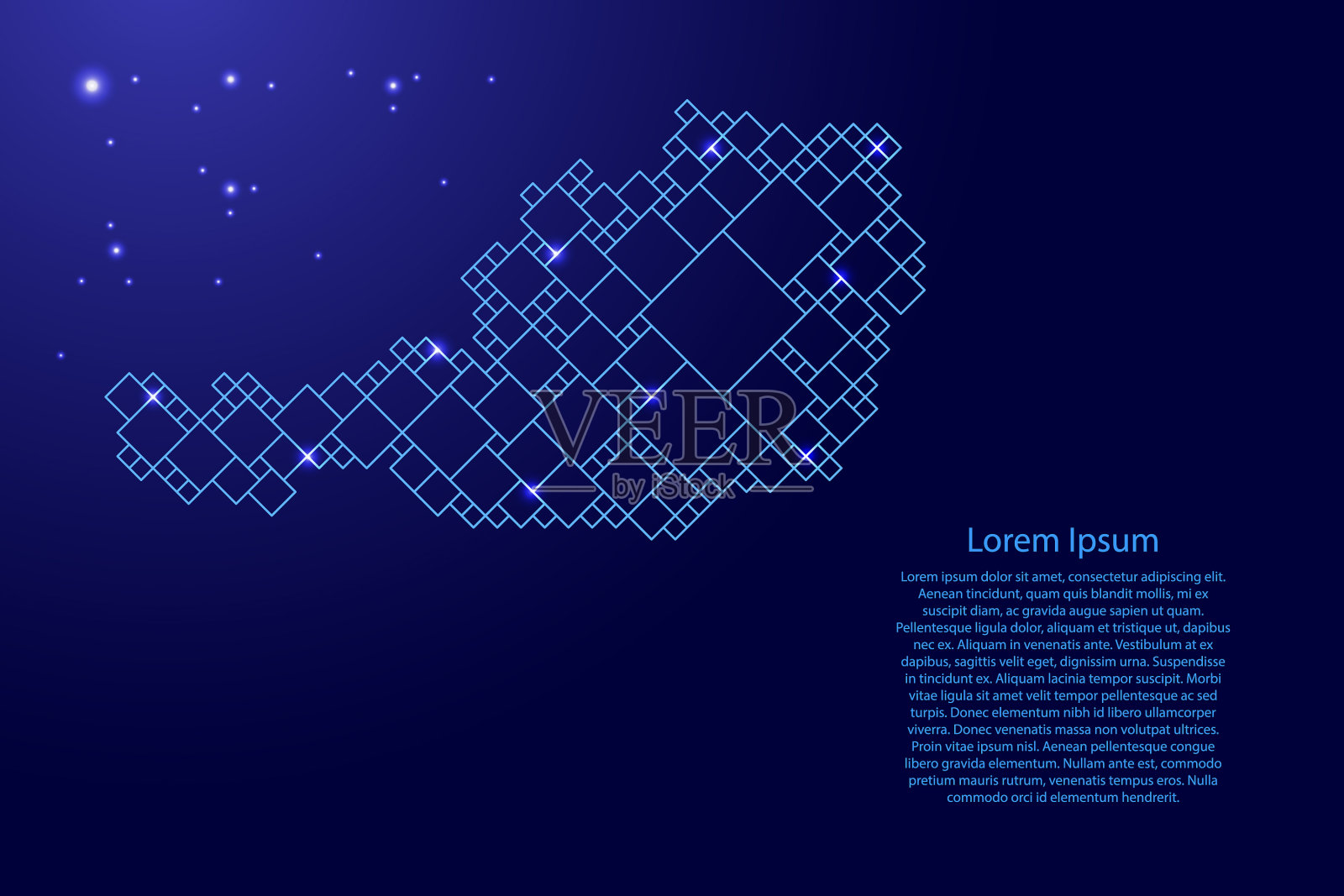 奥地利地图由蓝色的方格图案组成插画图片素材