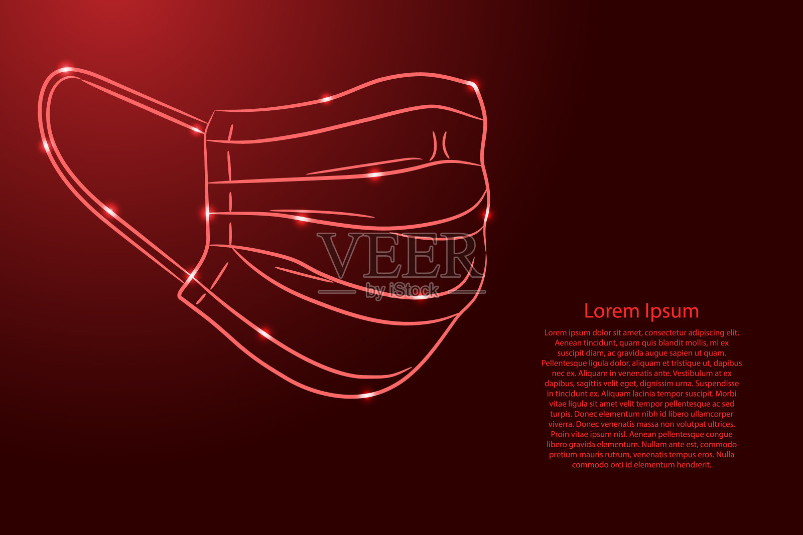 医用口罩防冠状病毒插画图片素材