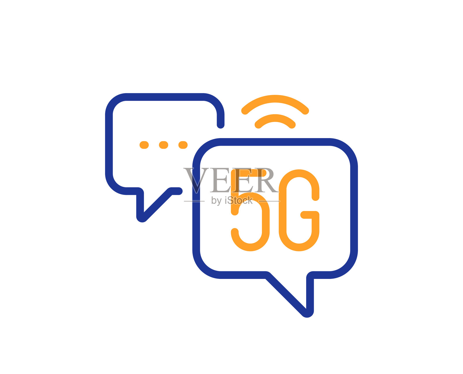 5g wi-fi互联网线图标wifi无线网络设计元素图片