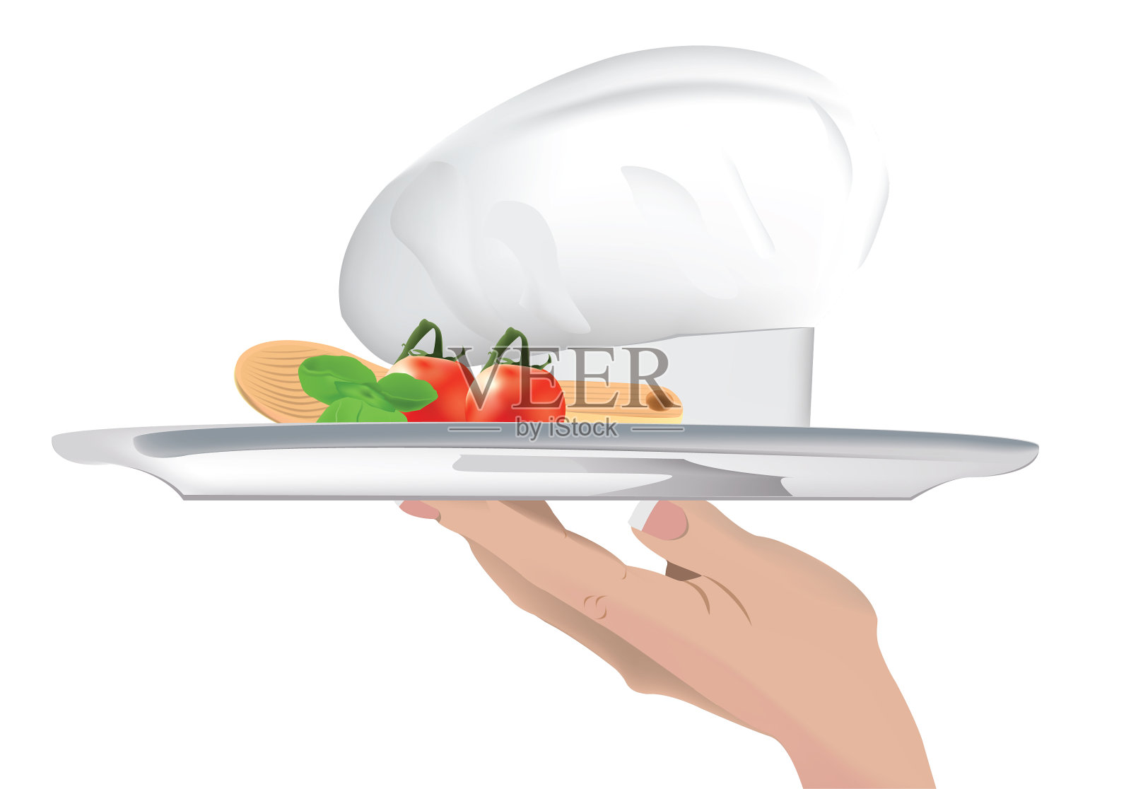 母手支撑托盘与饲料菜单设计元素图片