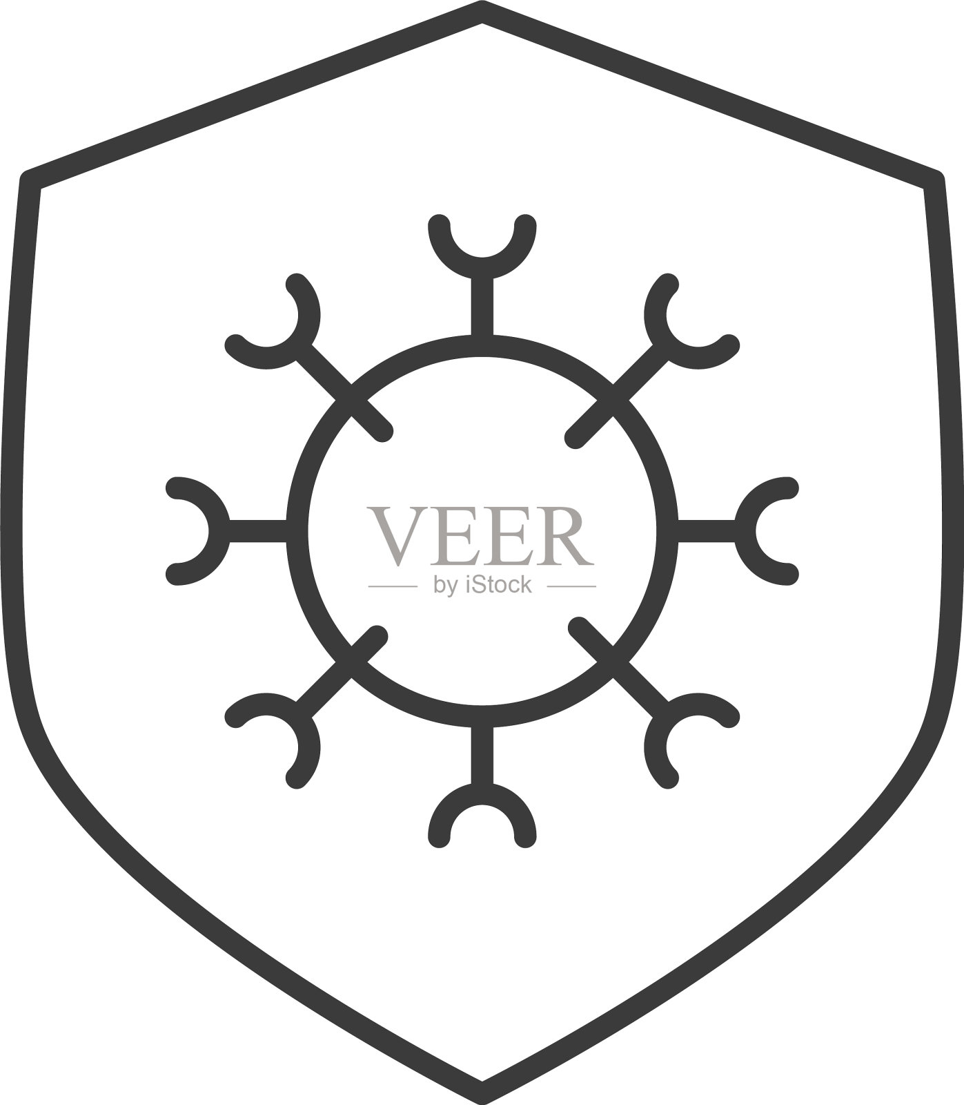 Covid - 19冠状病毒病原体感染图标素材