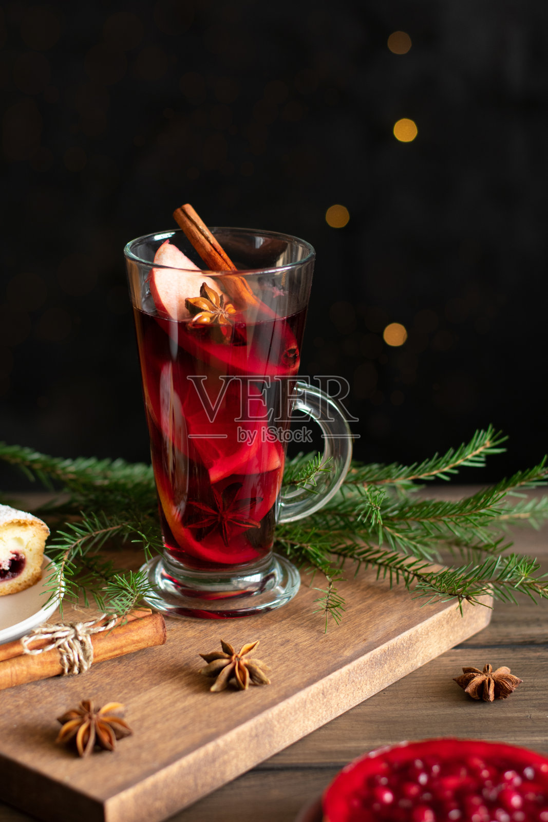 圣诞香料热葡萄酒照片摄影图片