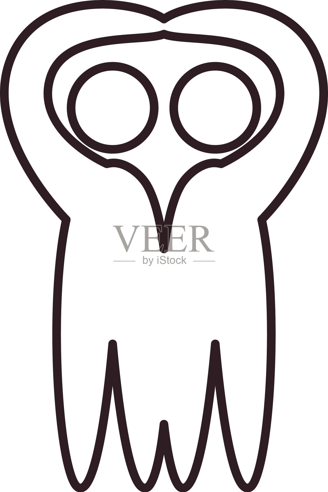 头像人物朋友牵着手线风格设计元素图片