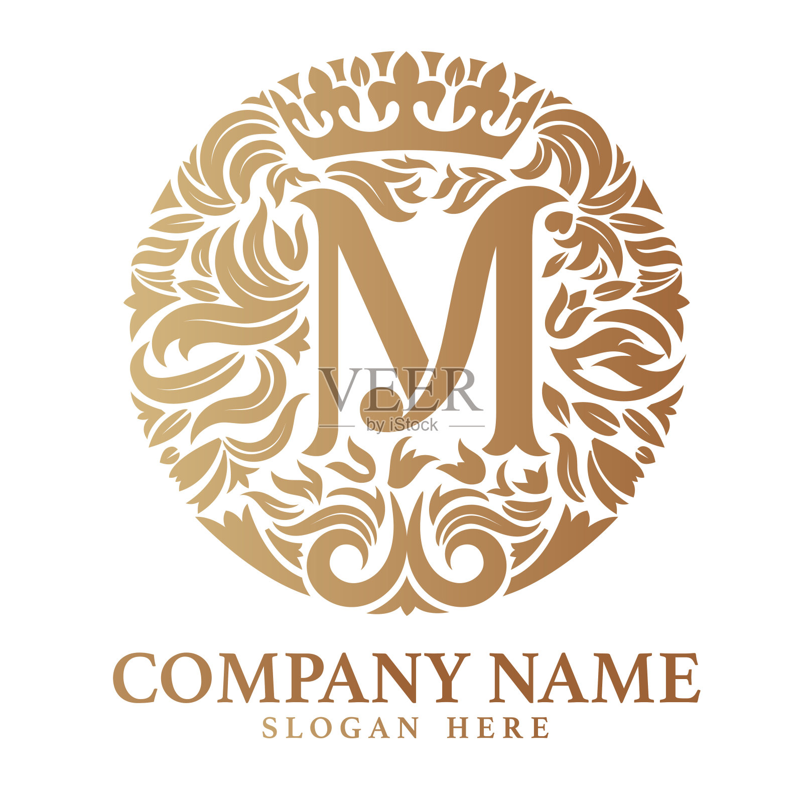 字母M组合logo设计。插画图片素材