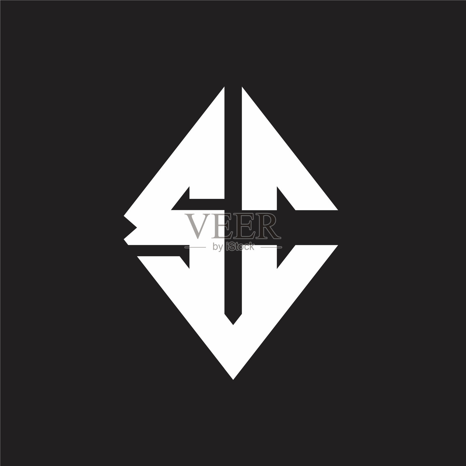 所以标志用醒目的方形图案设计模板插画图片素材