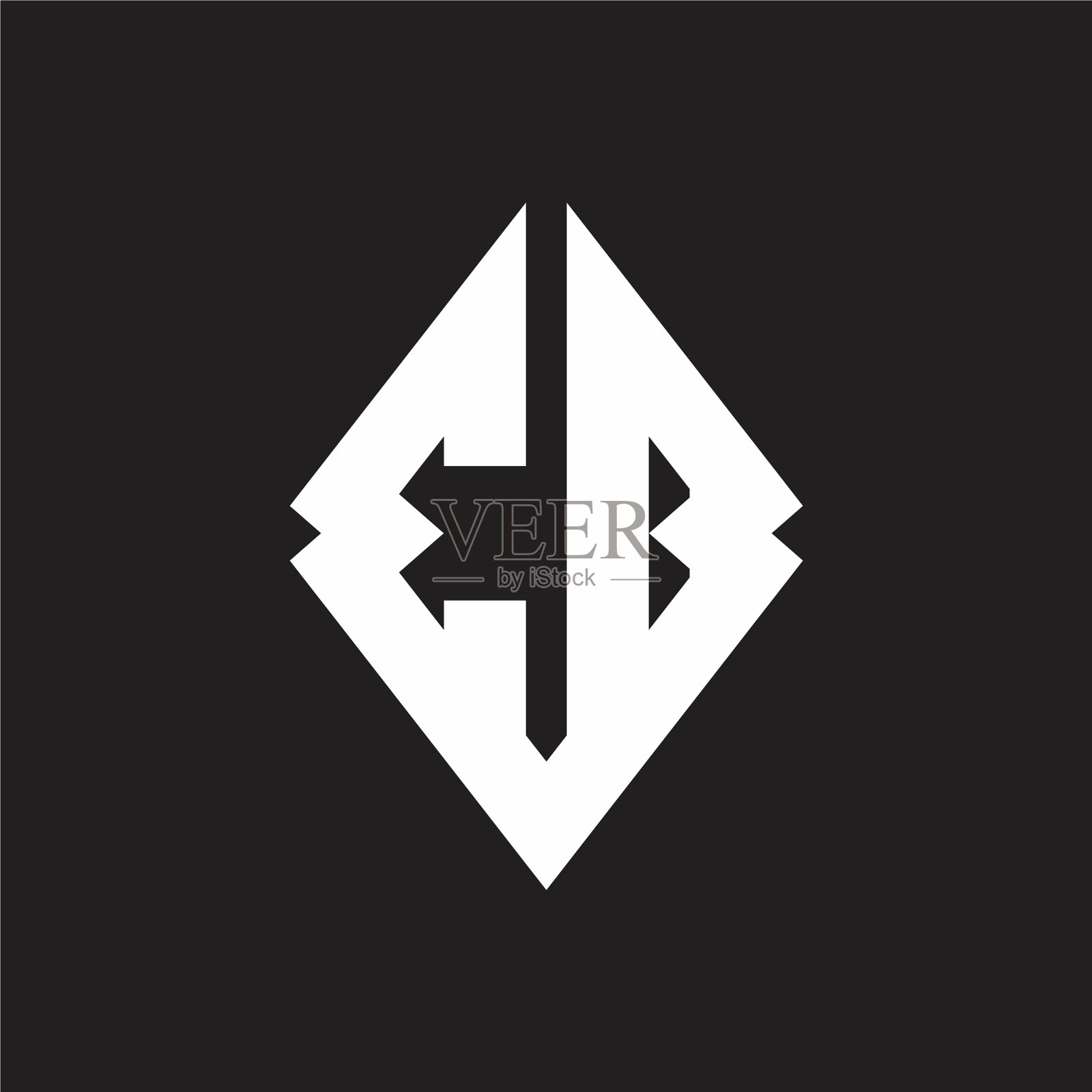 Eb标志用醒目的方形图案模板设计插画图片素材