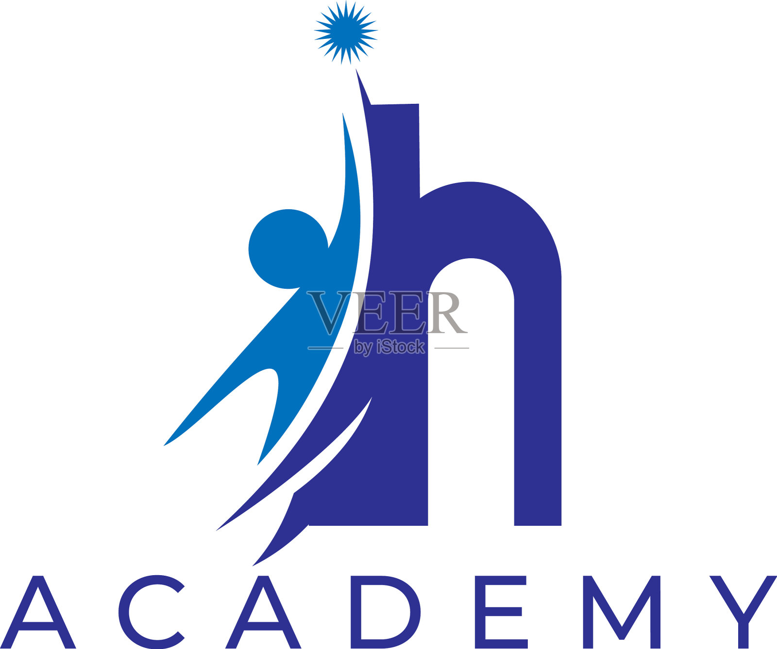 Hi学院教育标志设计插画图片素材