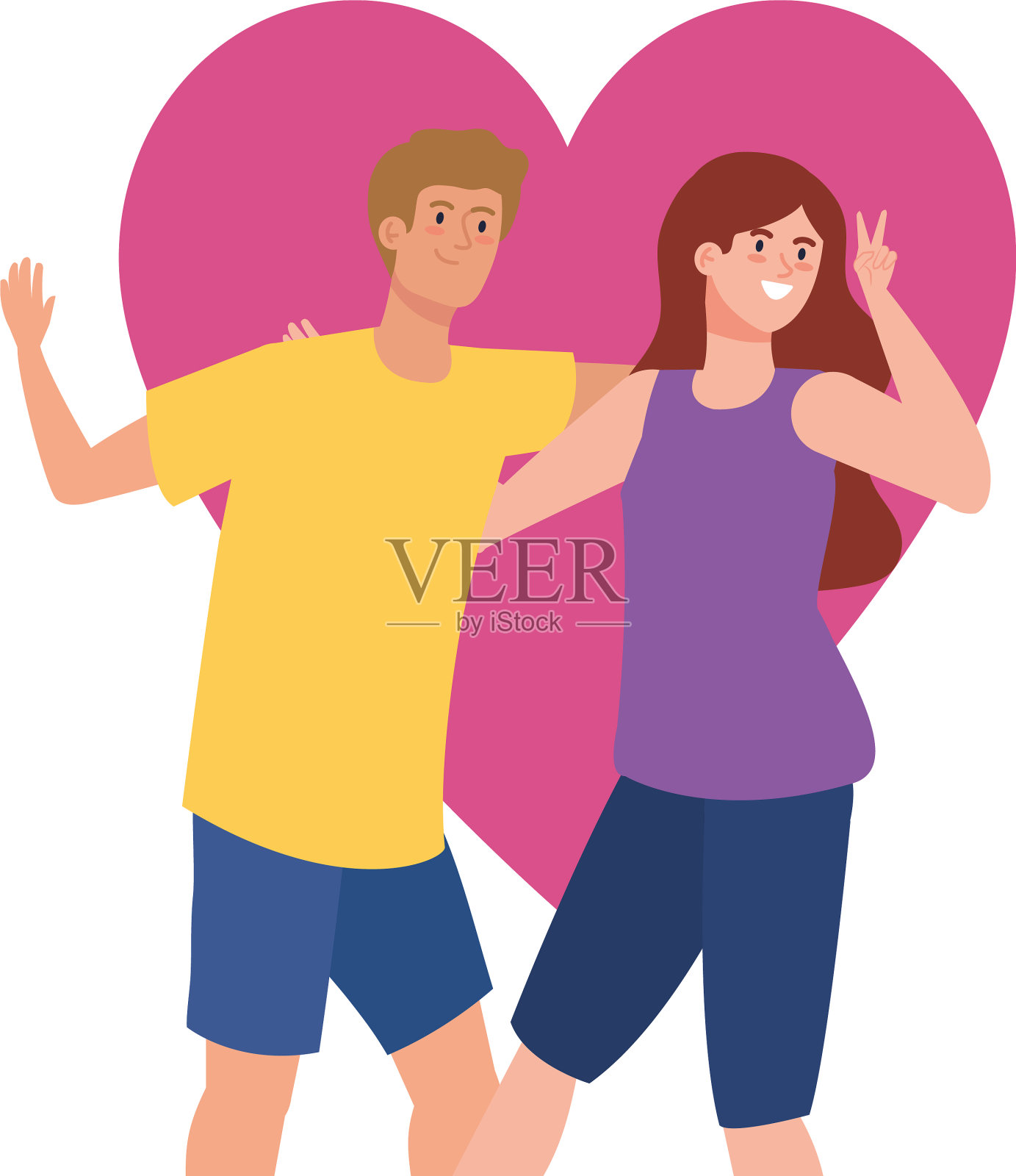 幸福的夫妇,心脏健康设计元素图片