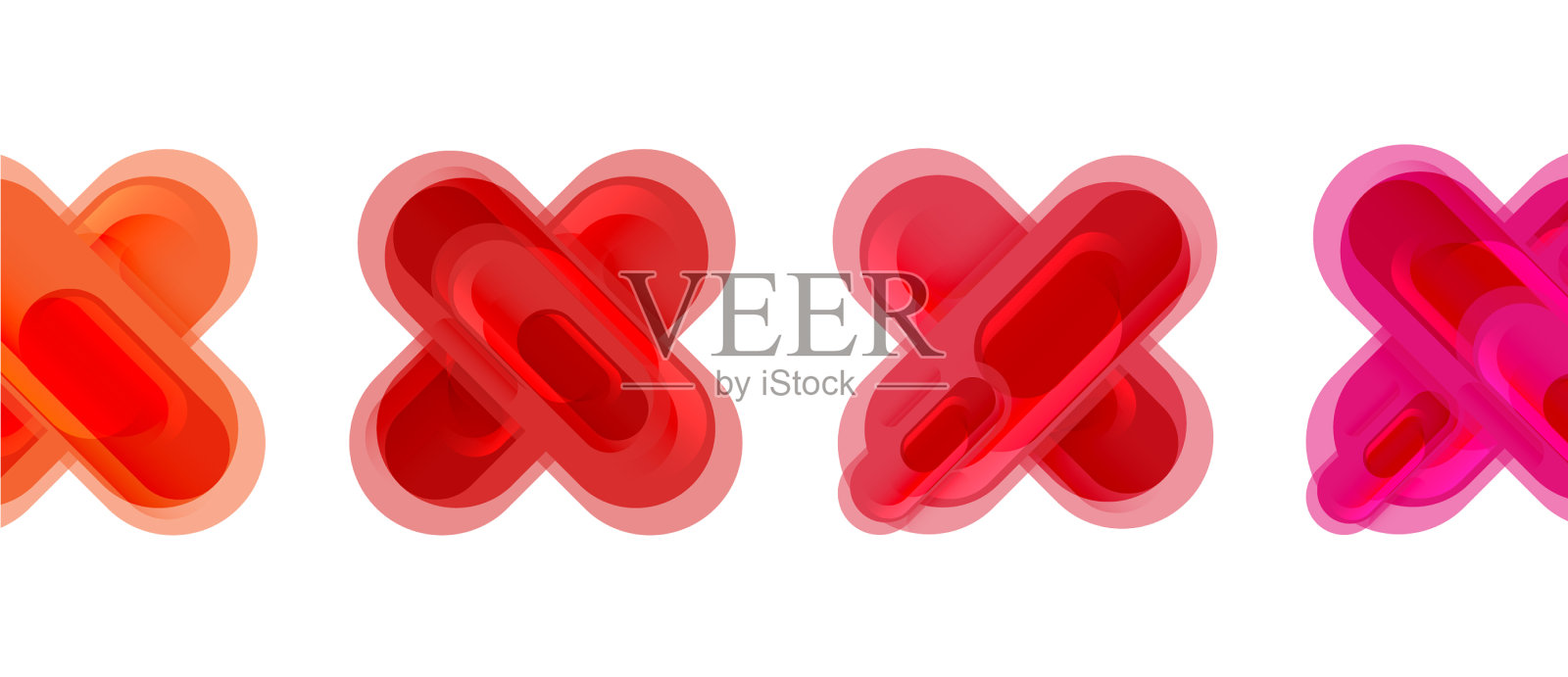 现代玻璃十字形抽象插画图片素材