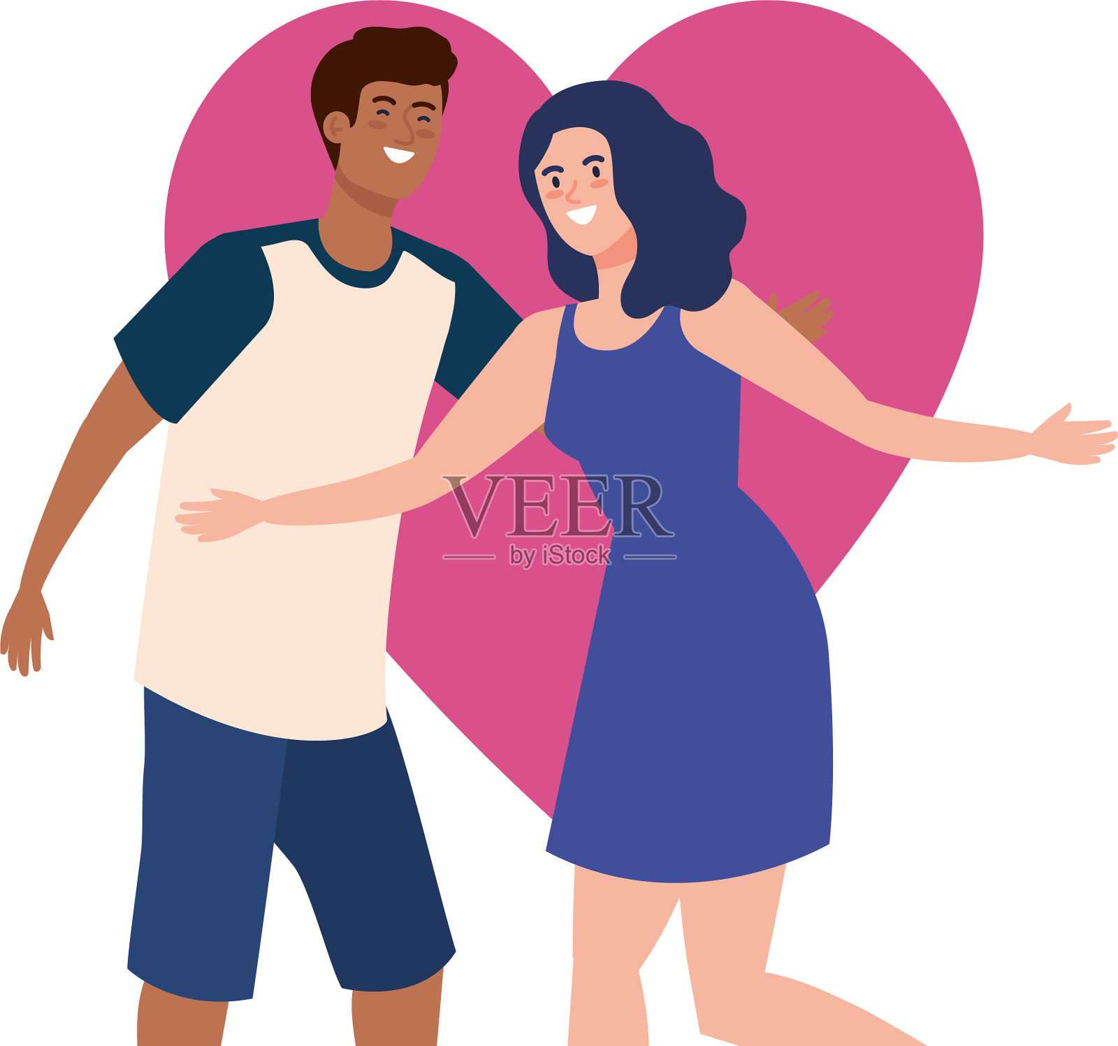 幸福的夫妇,心脏健康设计元素图片