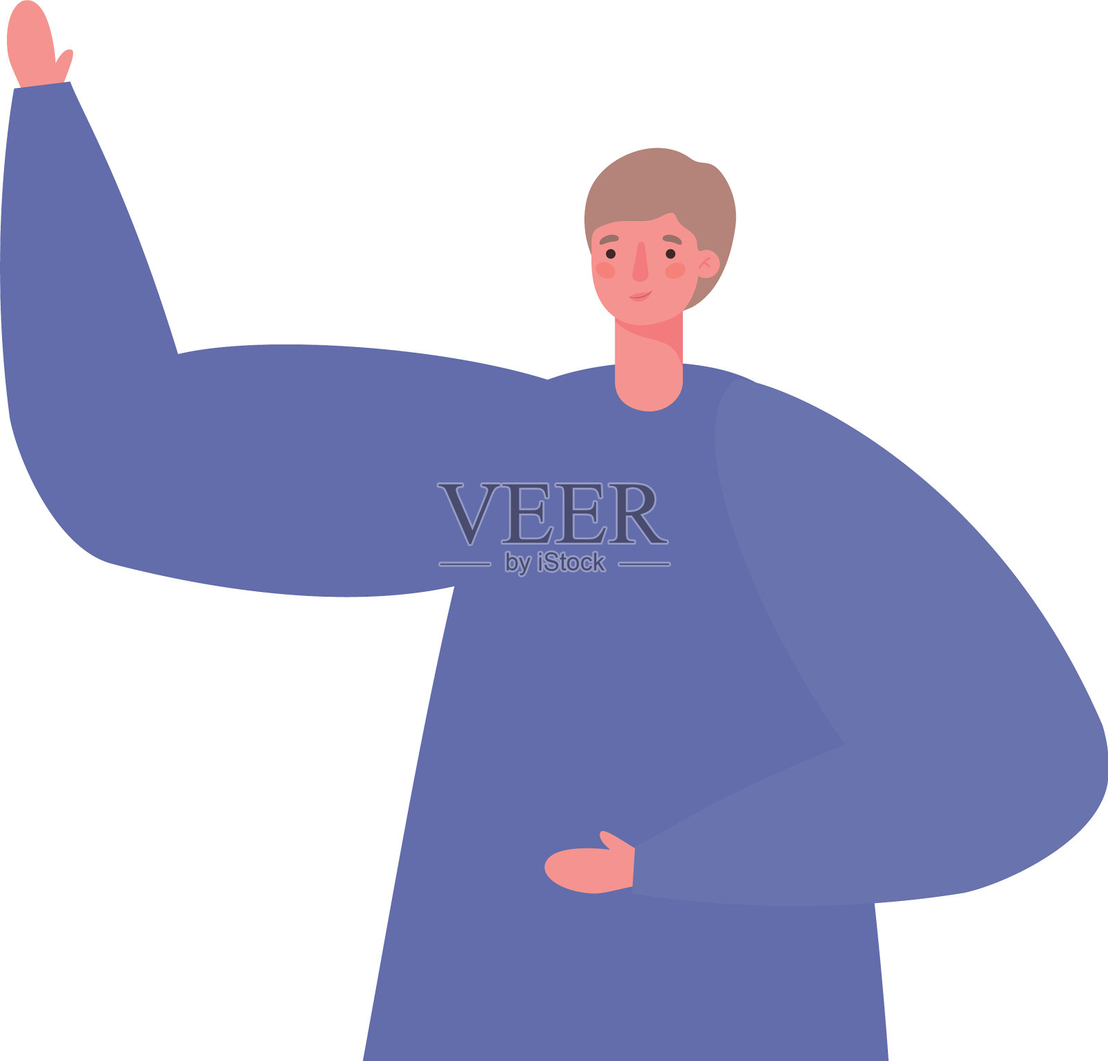 孤立的头像人卡通设计插画图片素材