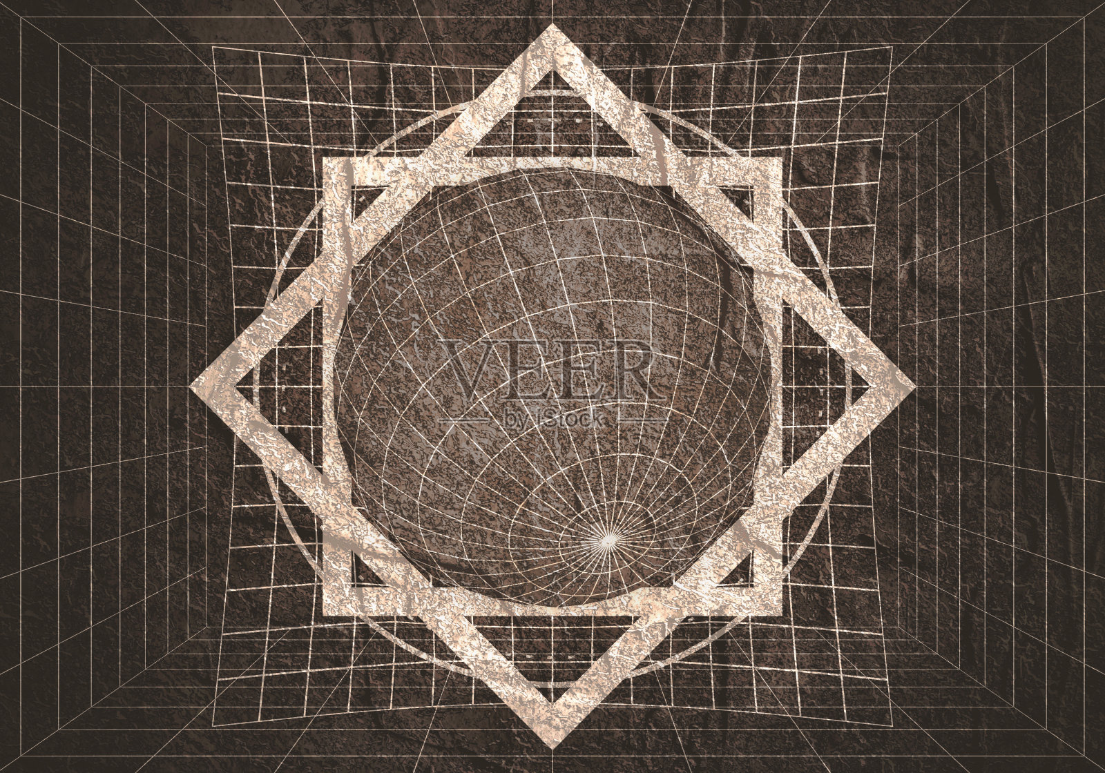 深奥的神秘的几何插画图片素材