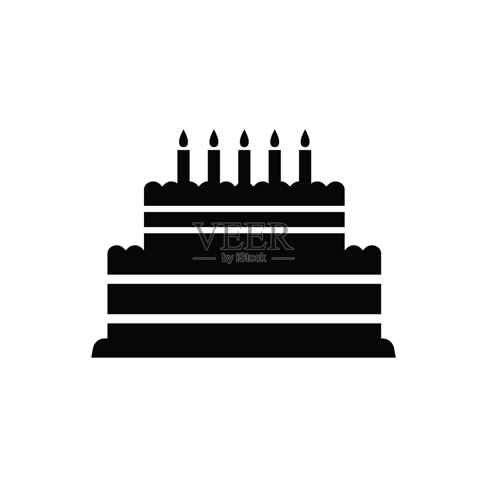 生日蛋糕的图标插画图片素材