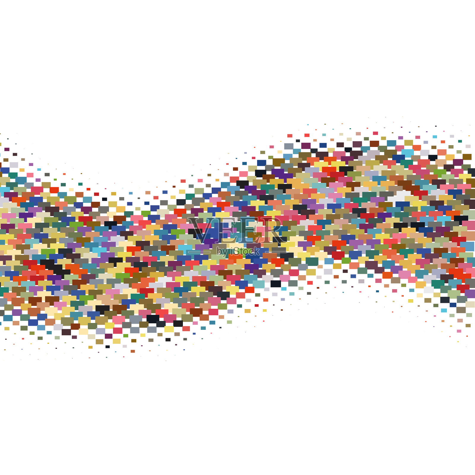 单调的彩色装饰与复古的半色调风格插画图片素材