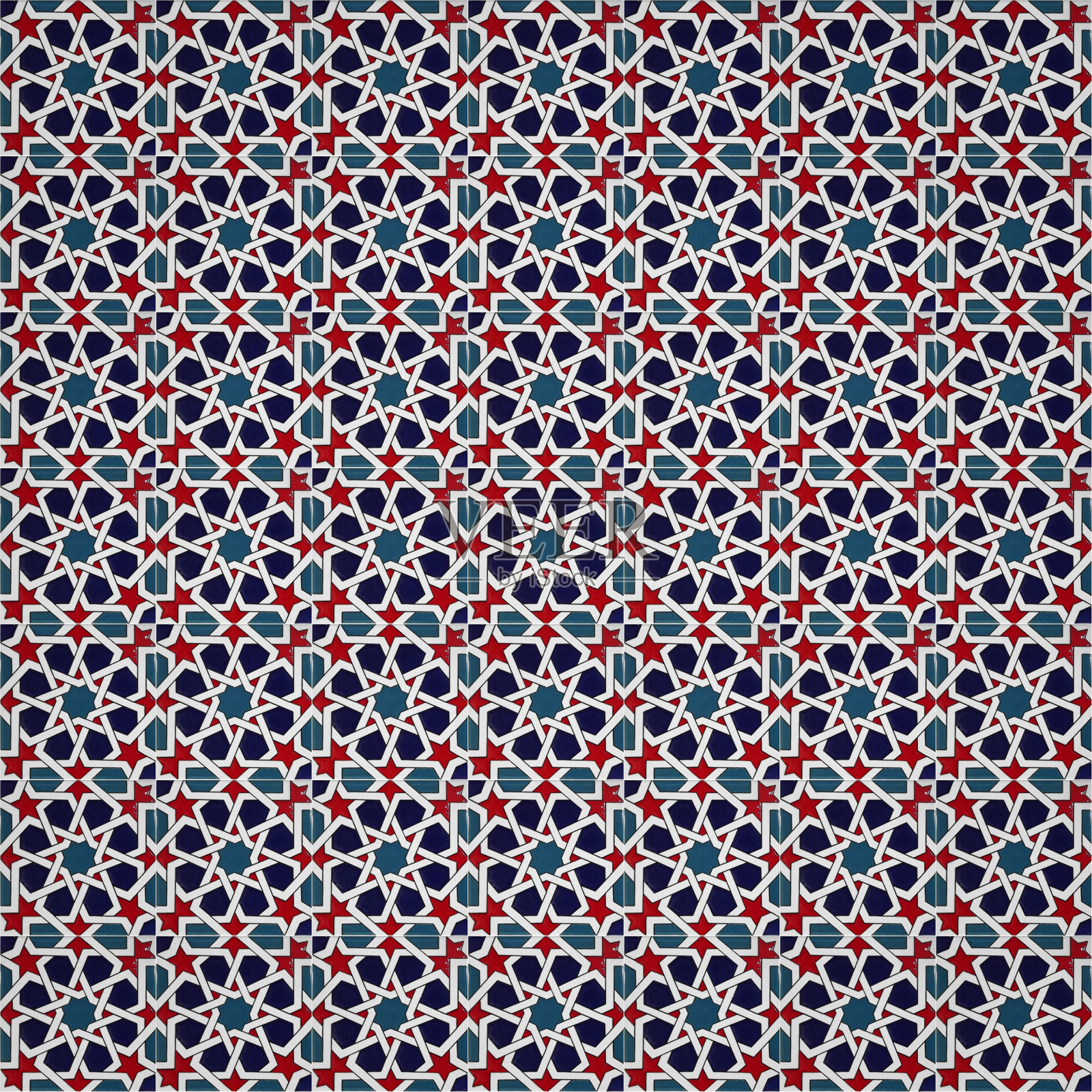 复古蓝色瓷砖墙面装饰照片摄影图片