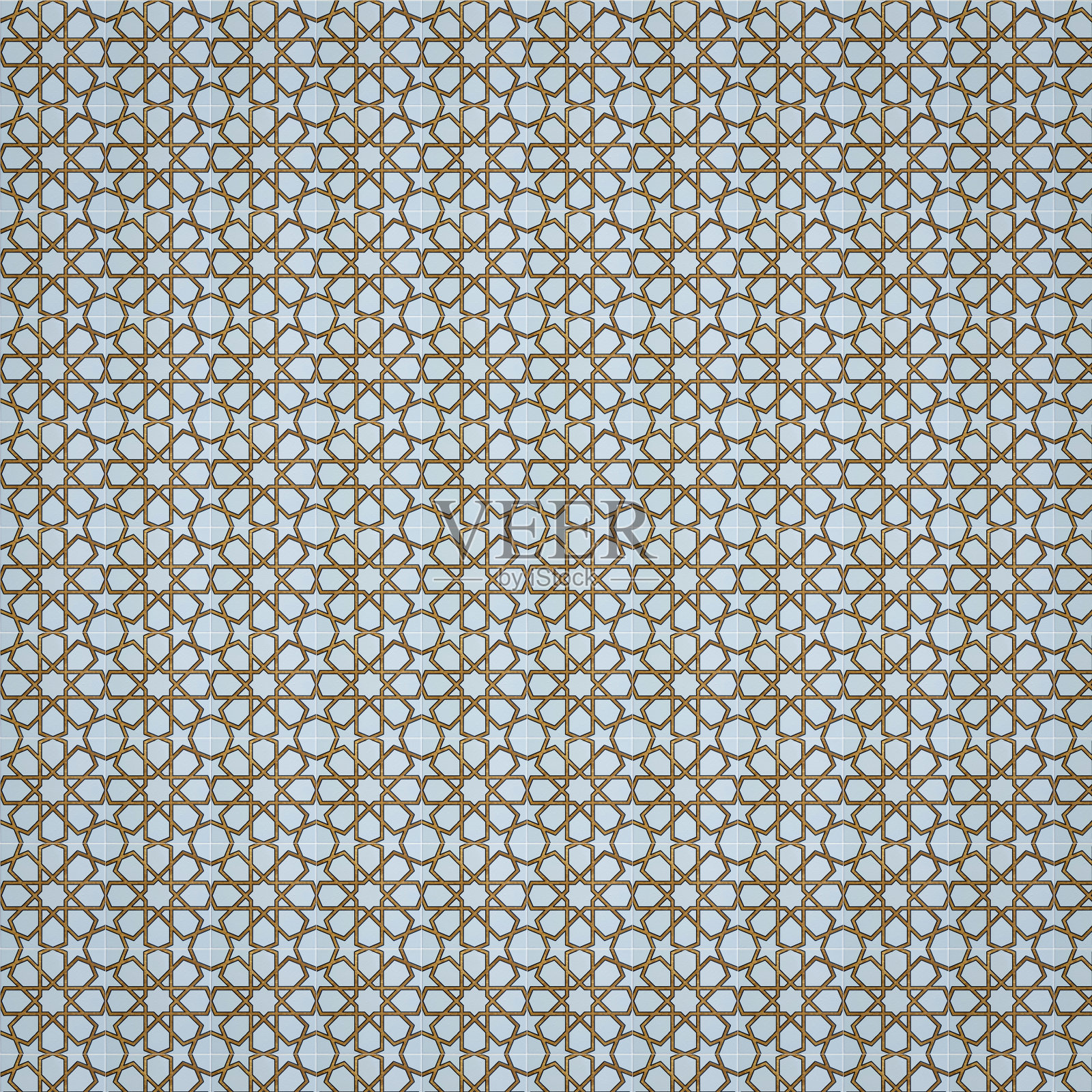 复古蓝金色瓷砖墙面装饰照片摄影图片