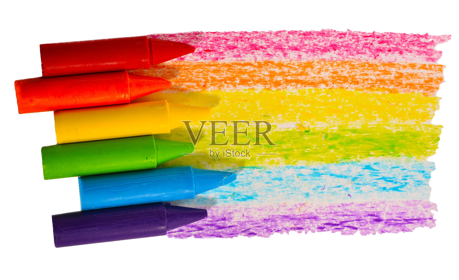 不同颜色的蜡笔照片摄影图片