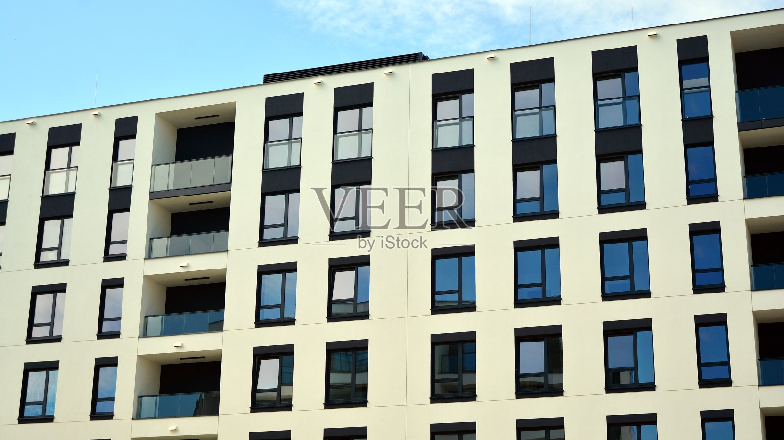 现代化的欧式住宅小区。照片摄影图片