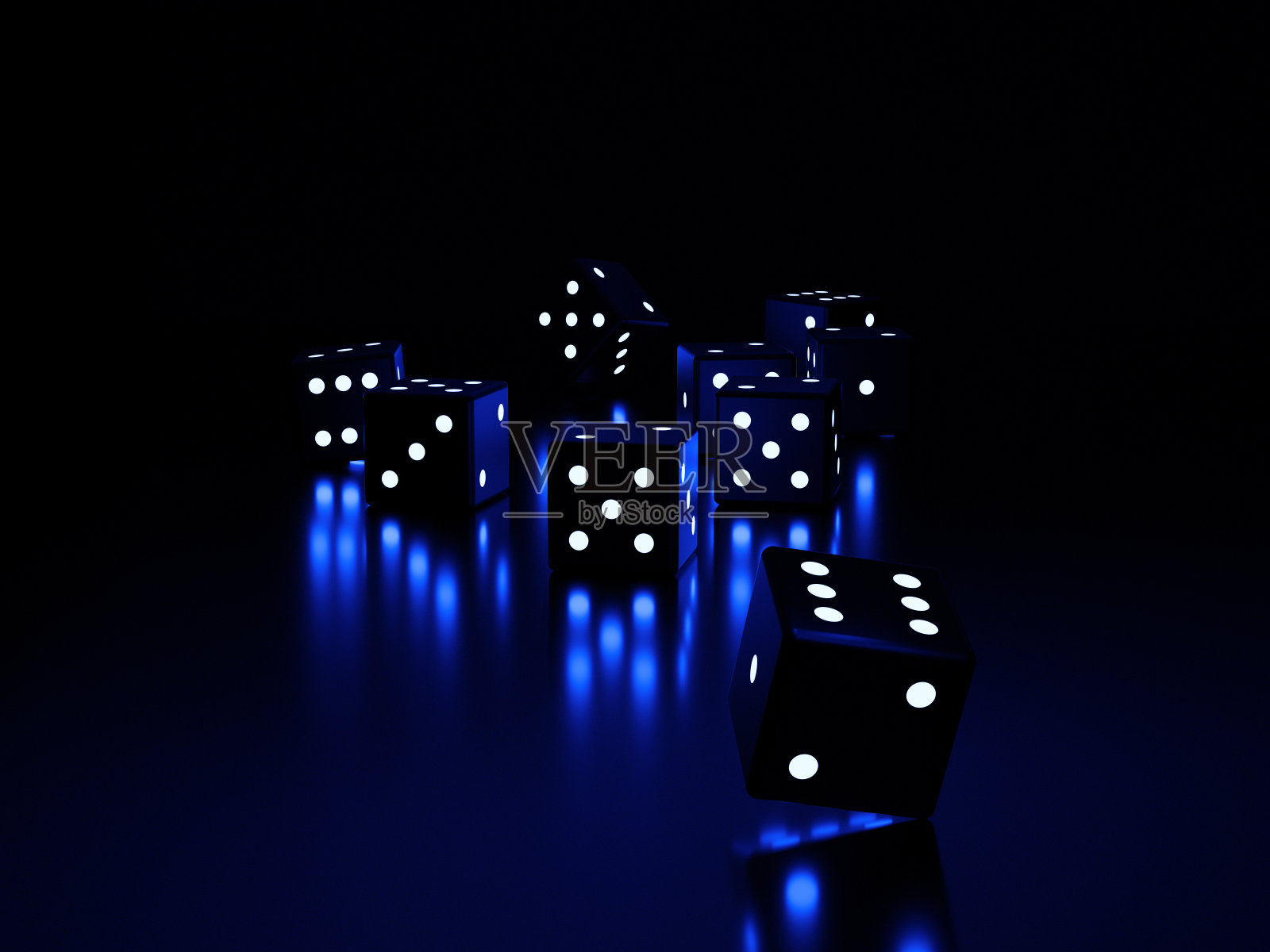 骰子在黑色背景照片摄影图片