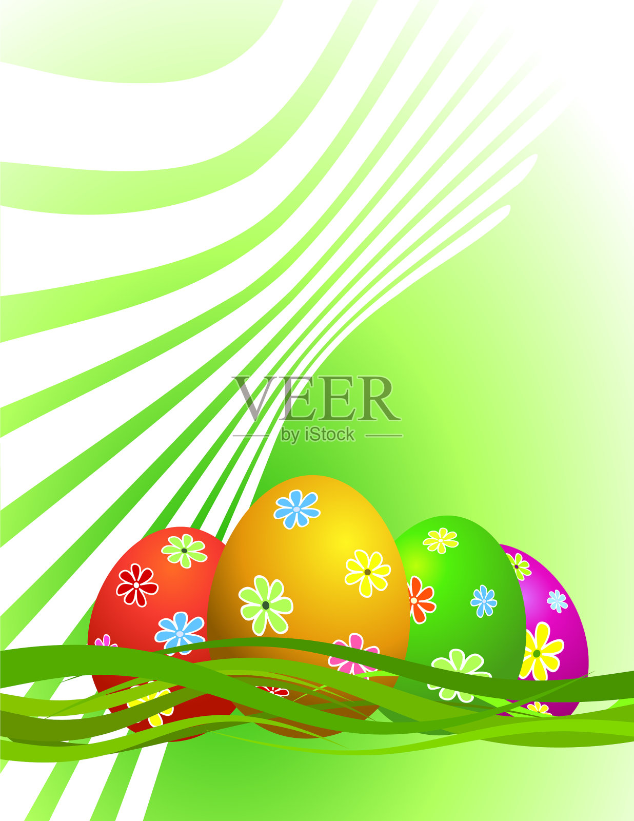 复活节彩蛋插画图片素材