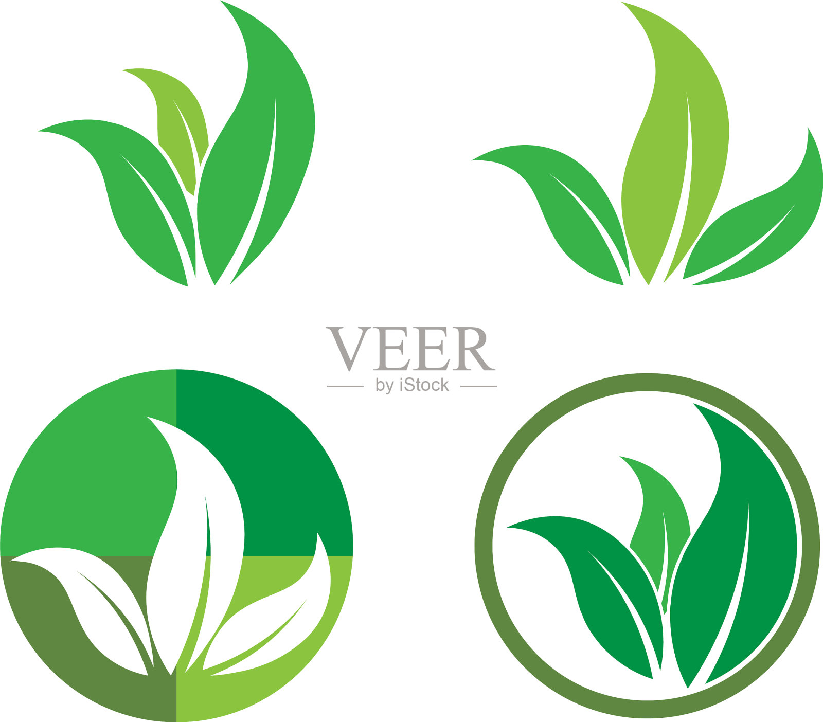 绿叶标志图标素材