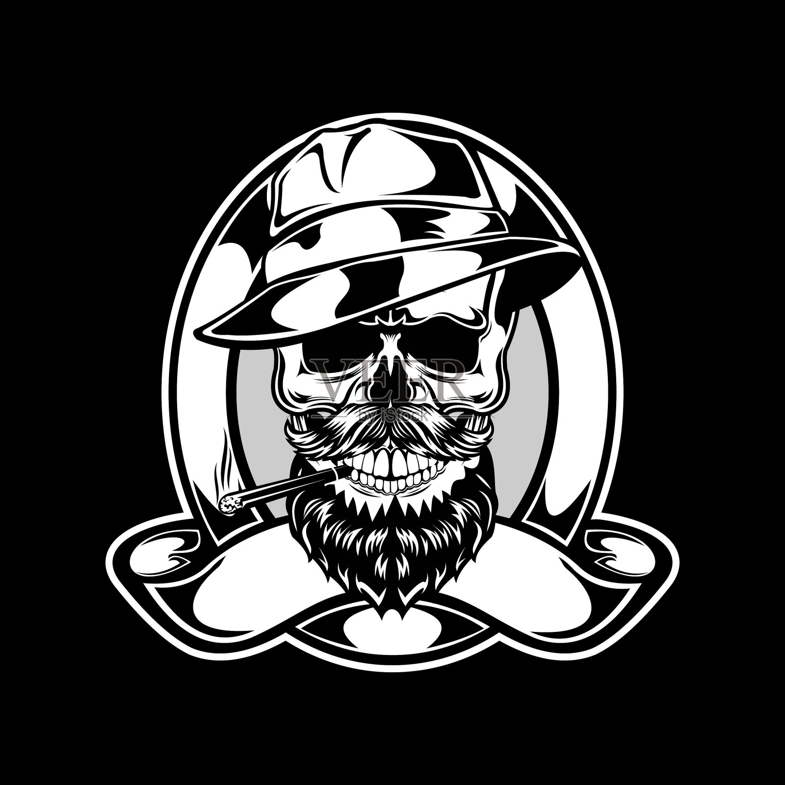 骷髅头插画图片素材