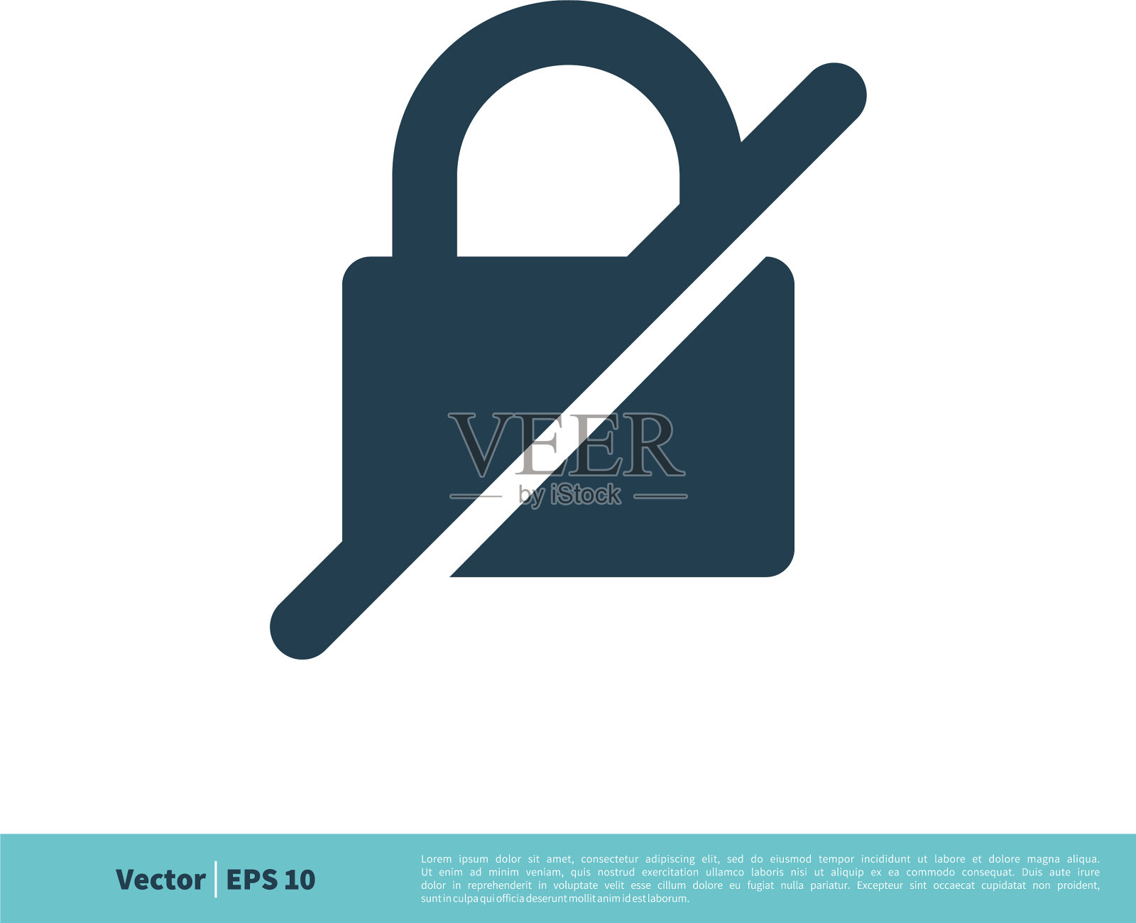 锁安全图标标志模板设计eps 10插画图片素材