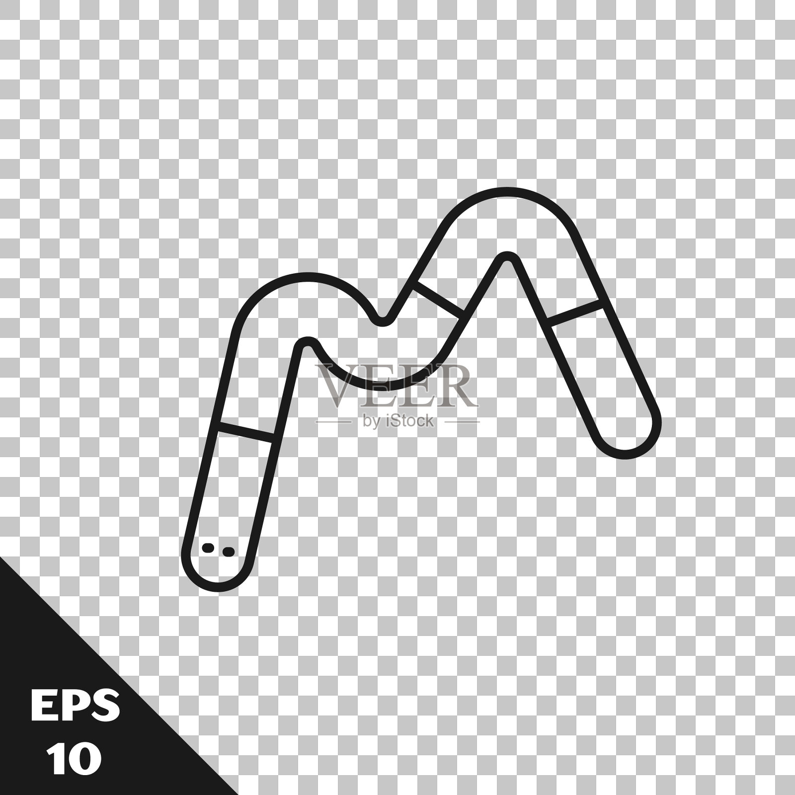 黑线果冻虫糖果图标孤立上插画图片素材