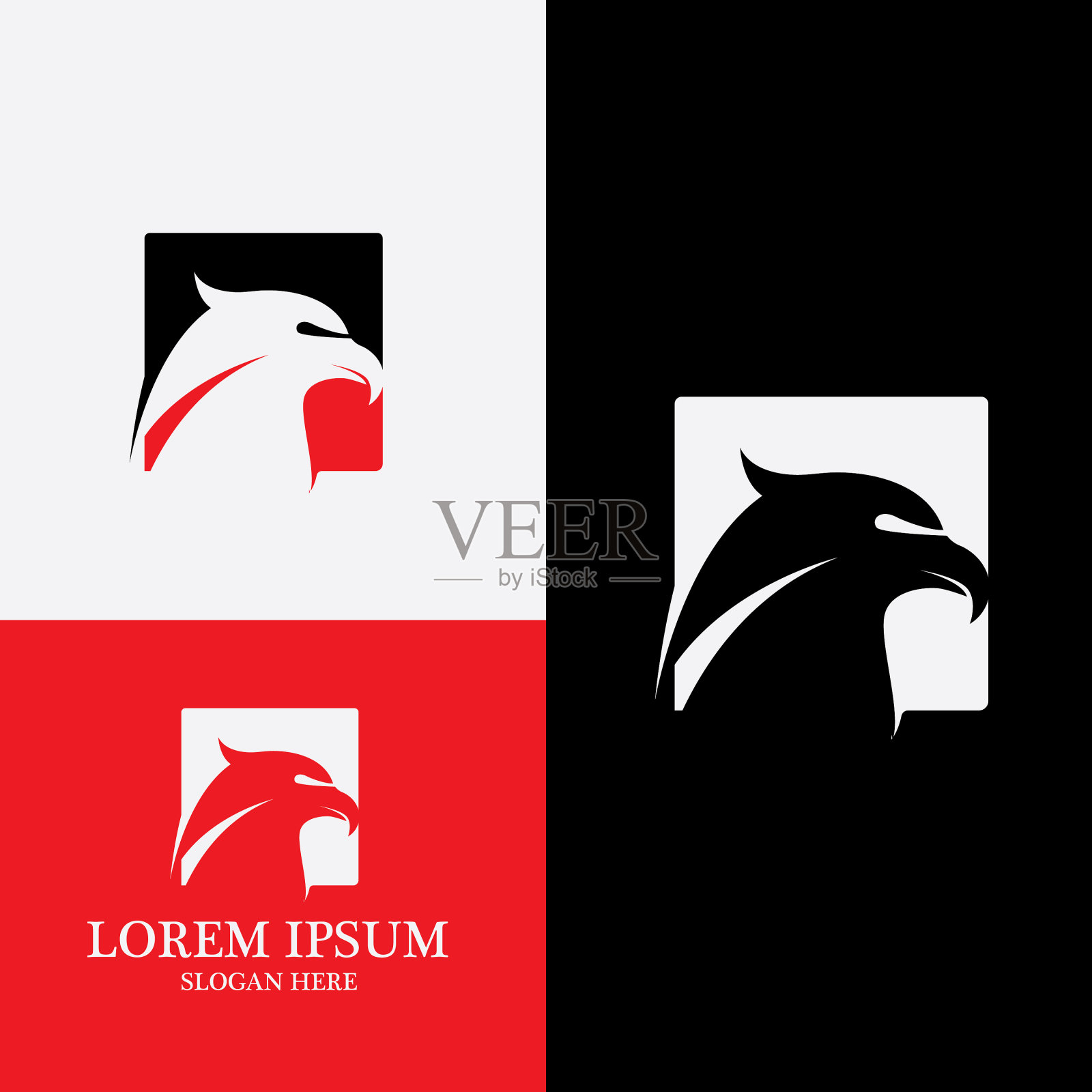 猎鹰标志模板插画图片素材