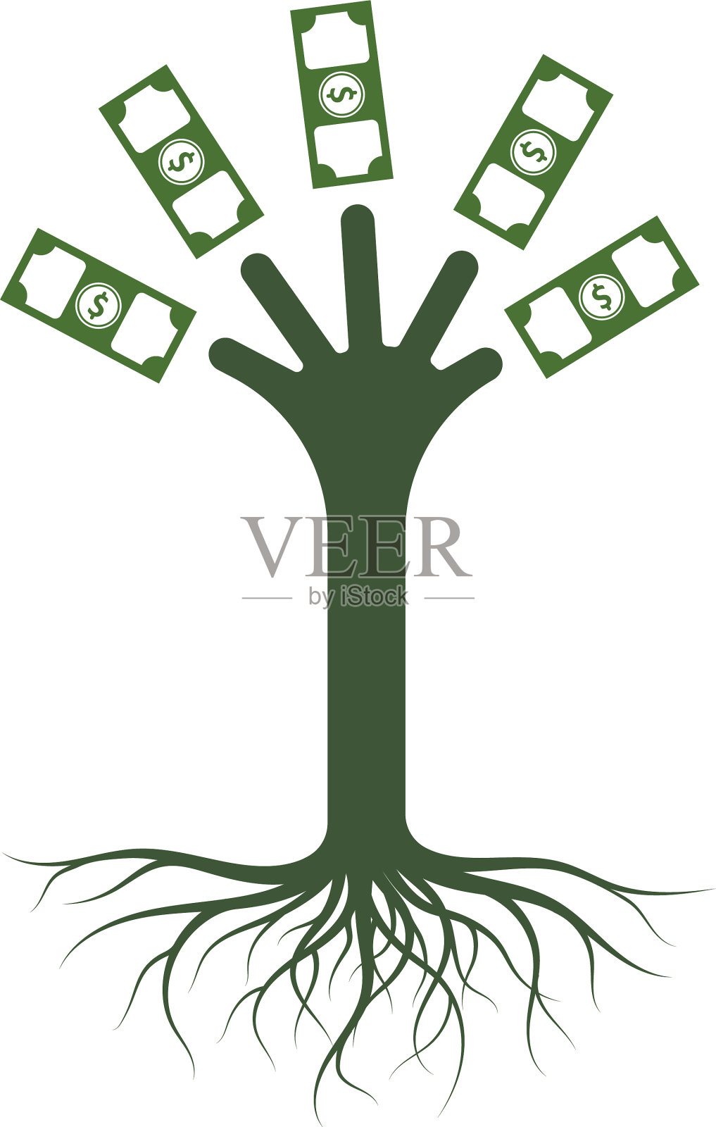 钱树标志图标设计元素图片