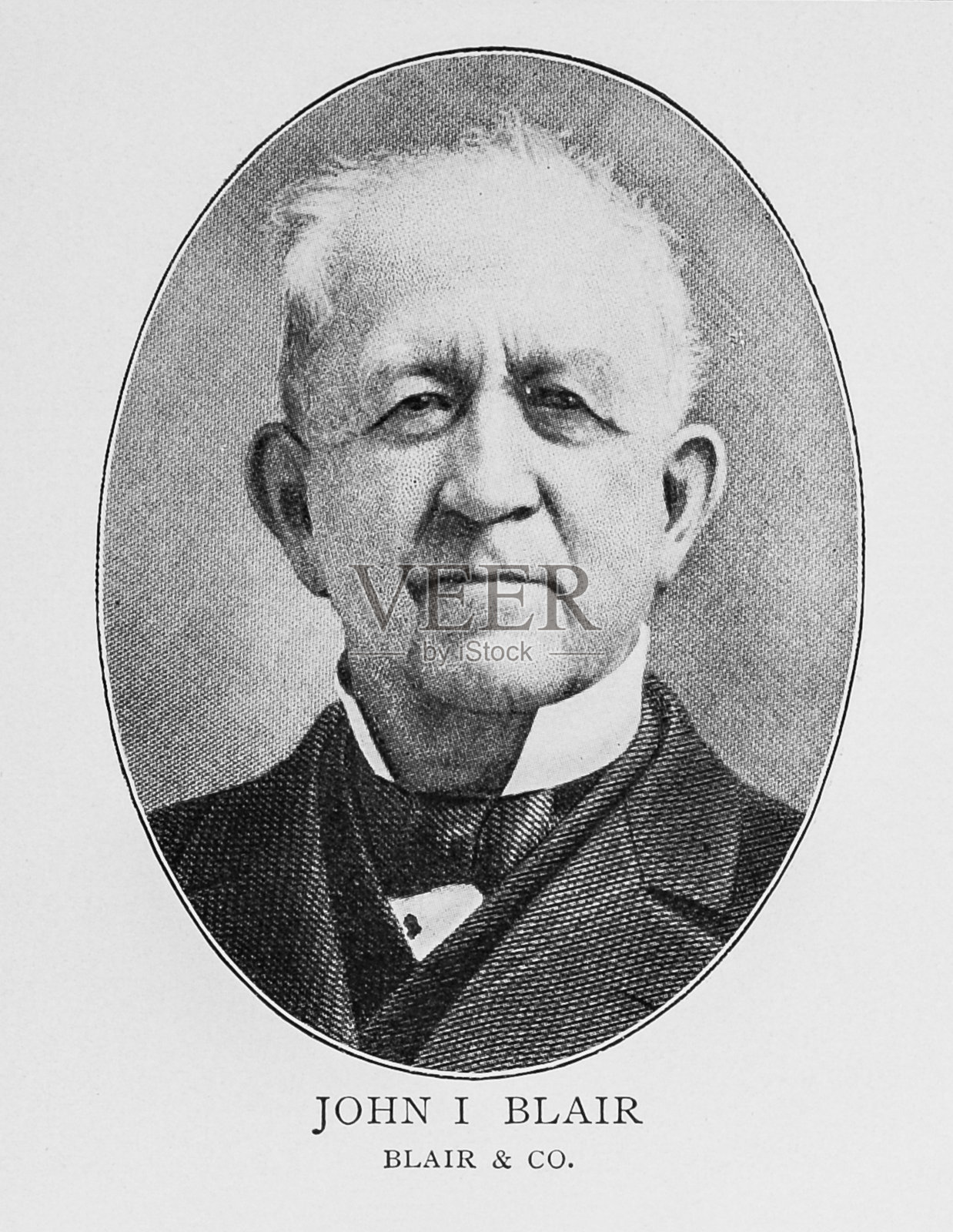 19世纪纽约证券交易所的重要人物肖像:约翰一世布莱尔照片摄影图片