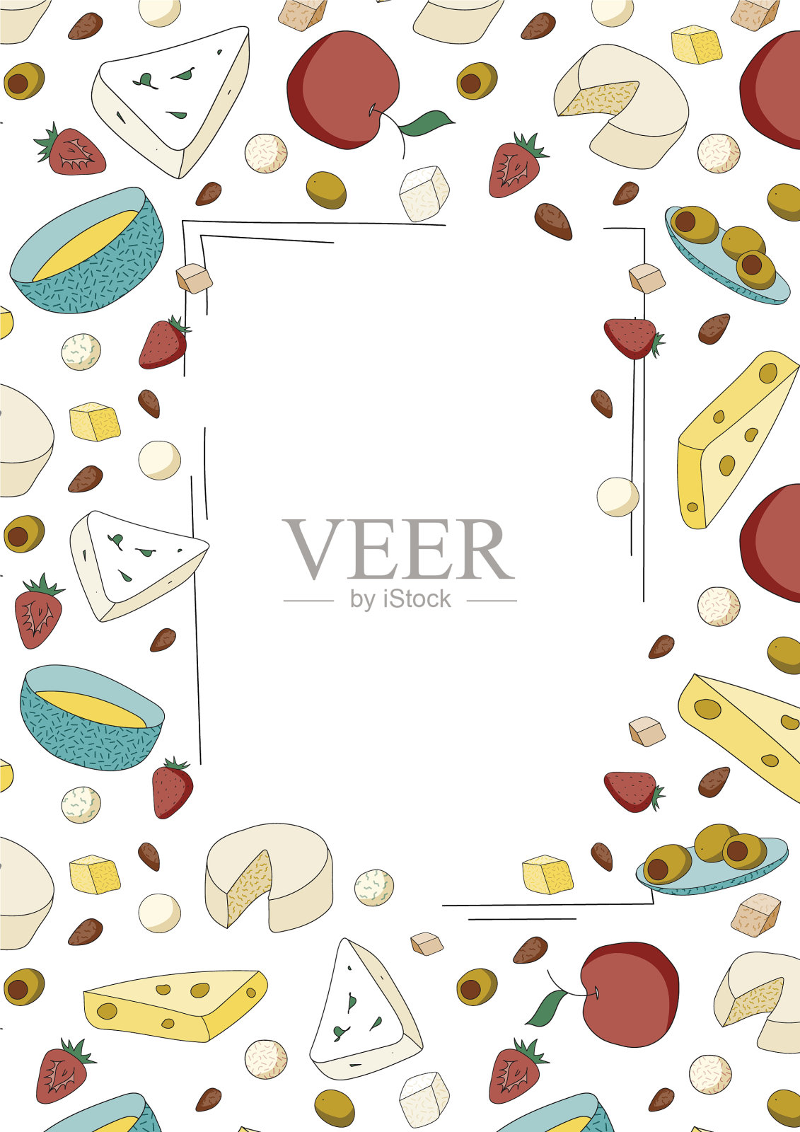 涂鸦卡通时尚色彩风格插画图片素材