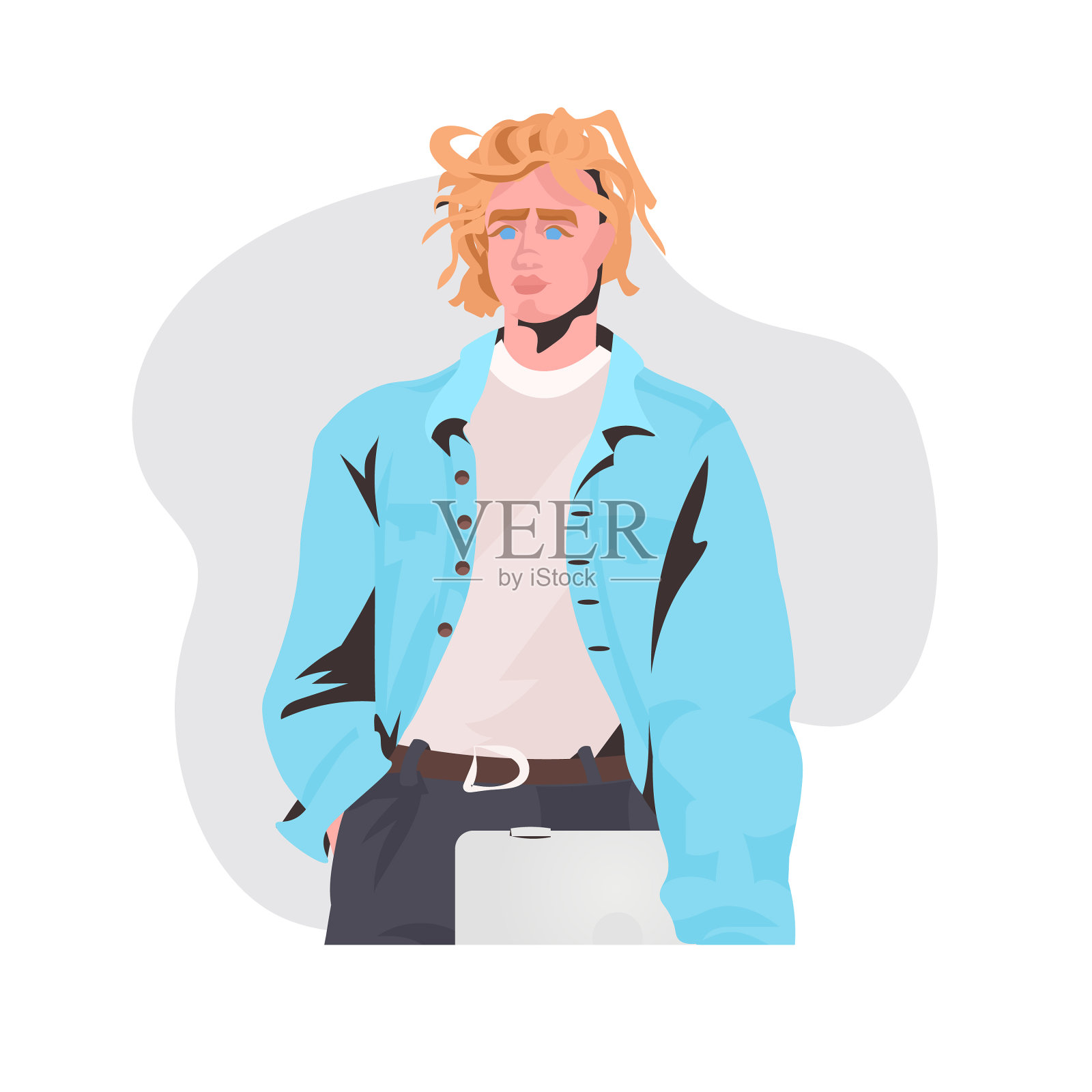 有魅力的男人手在口袋里的男人模型设计元素图片