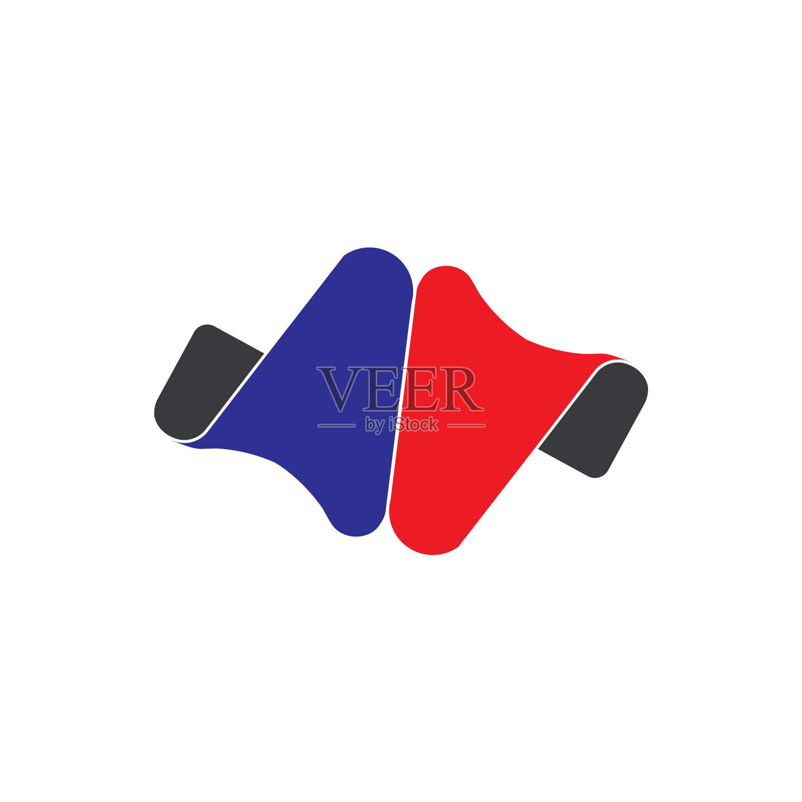 3d反方向箭头标志图标素材